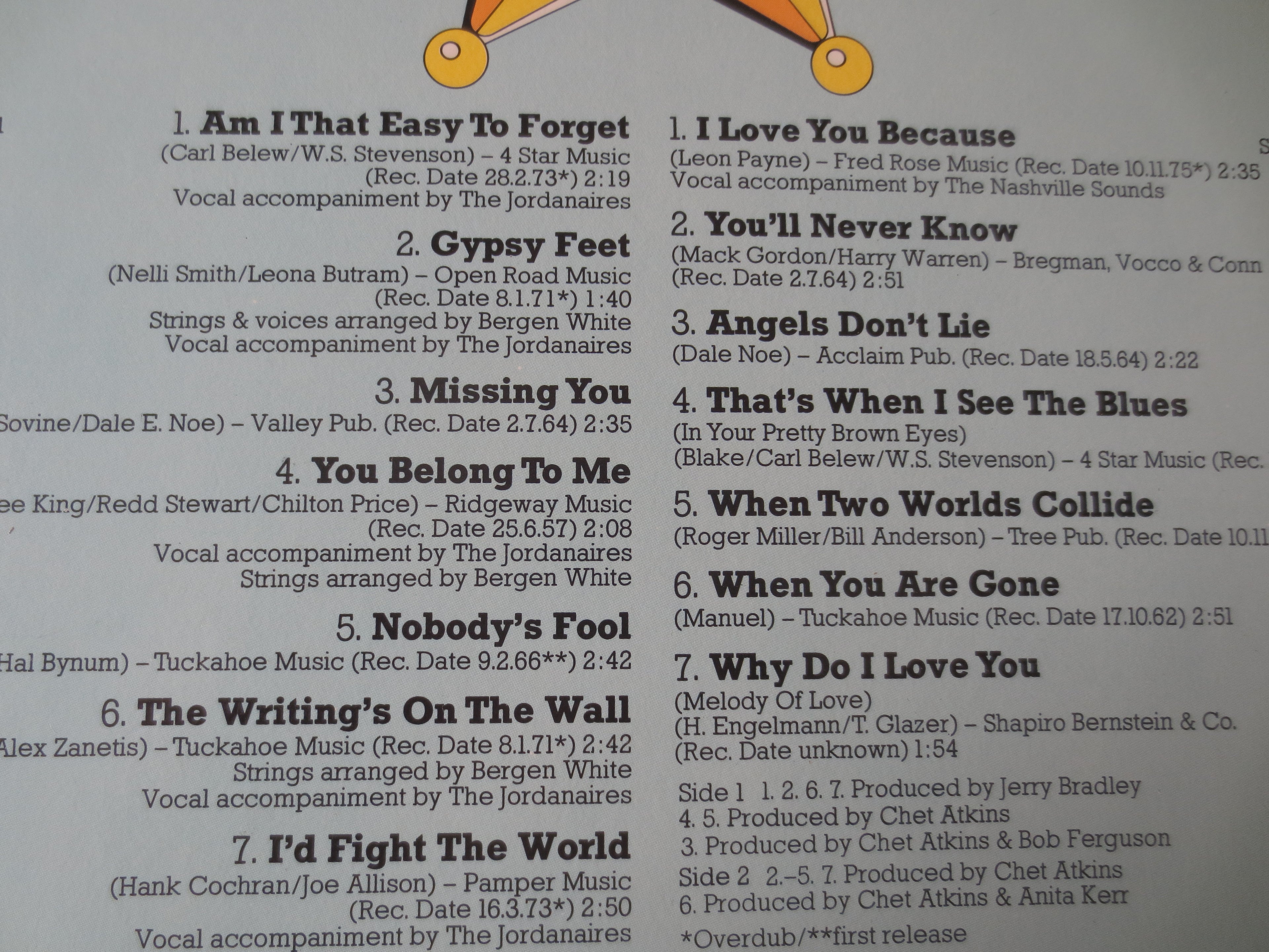 Jim Reeves – The Hits of Jim Reeves (1976) Vinyl LP