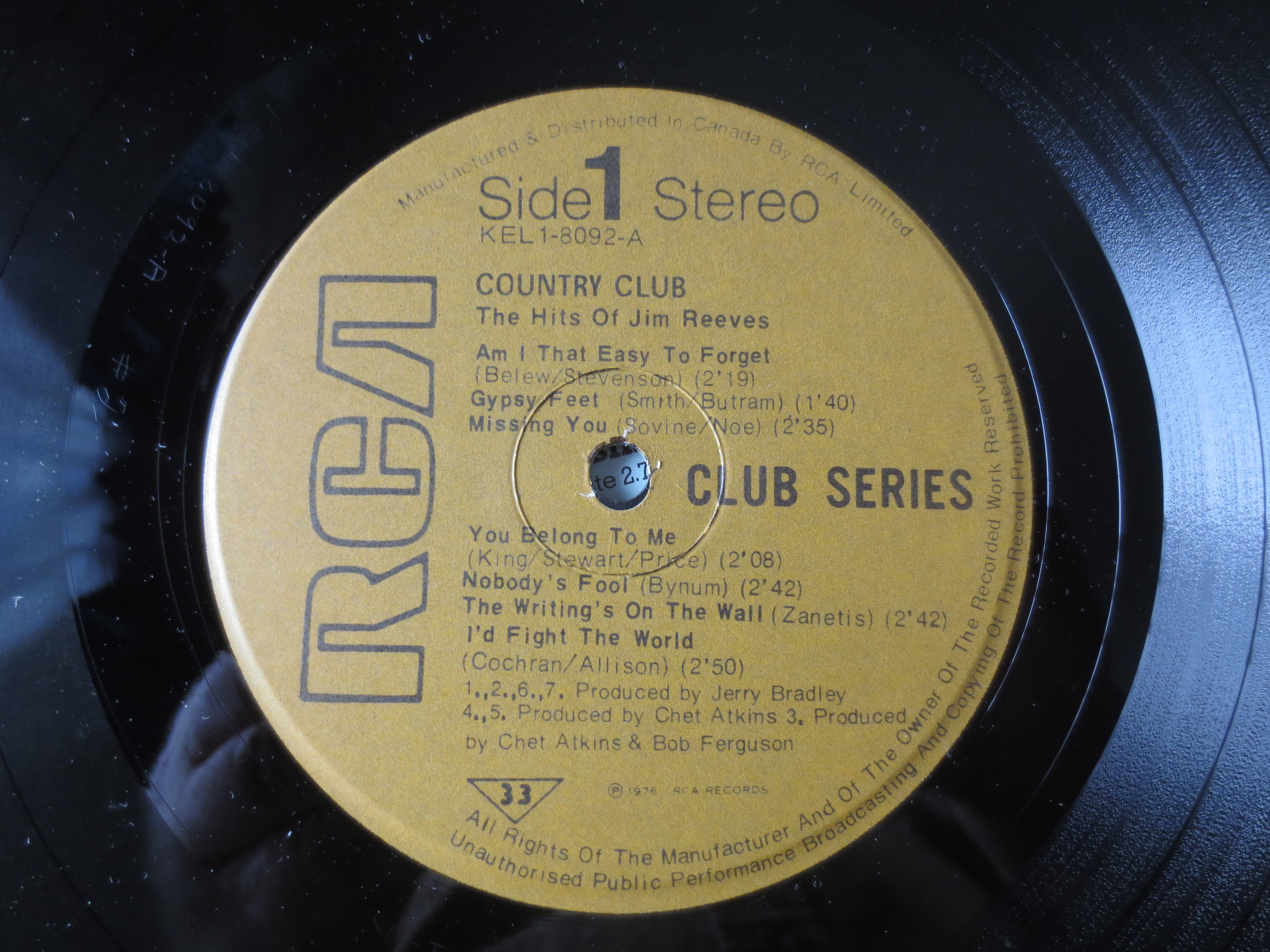 Jim Reeves – The Hits of Jim Reeves (1976) Vinyl LP