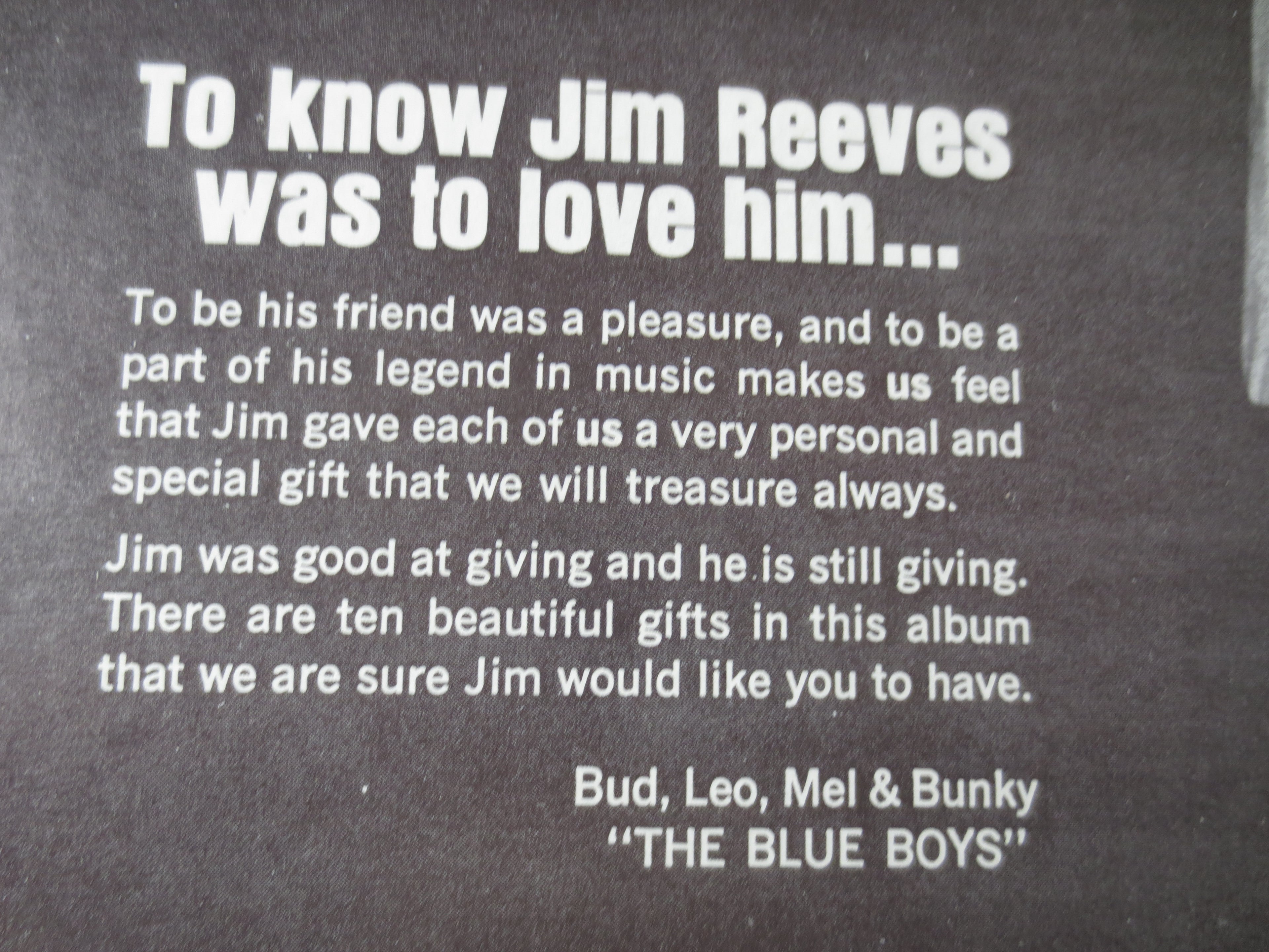 Jim Reeves – Blue Side of Lonesome (1967) Vinyl LP