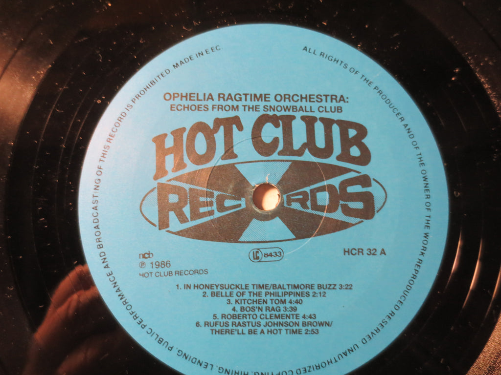 Ophelia Ragtime Orchestra – Echoes From the Snowball Club (1986) Vinyl LP