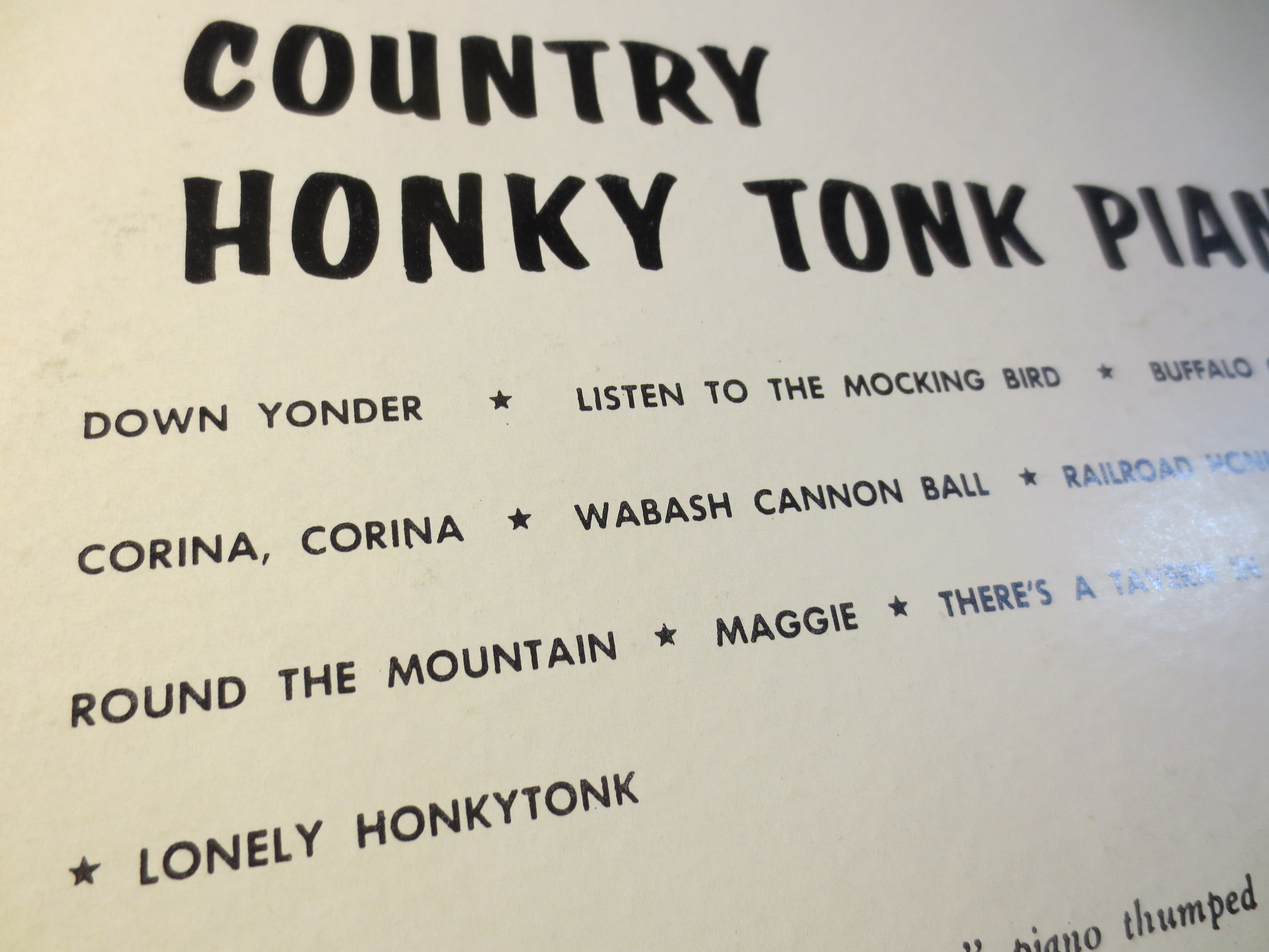 Slim '88' Wilson – Country Honky Tonk Piano (Vinyl LP)