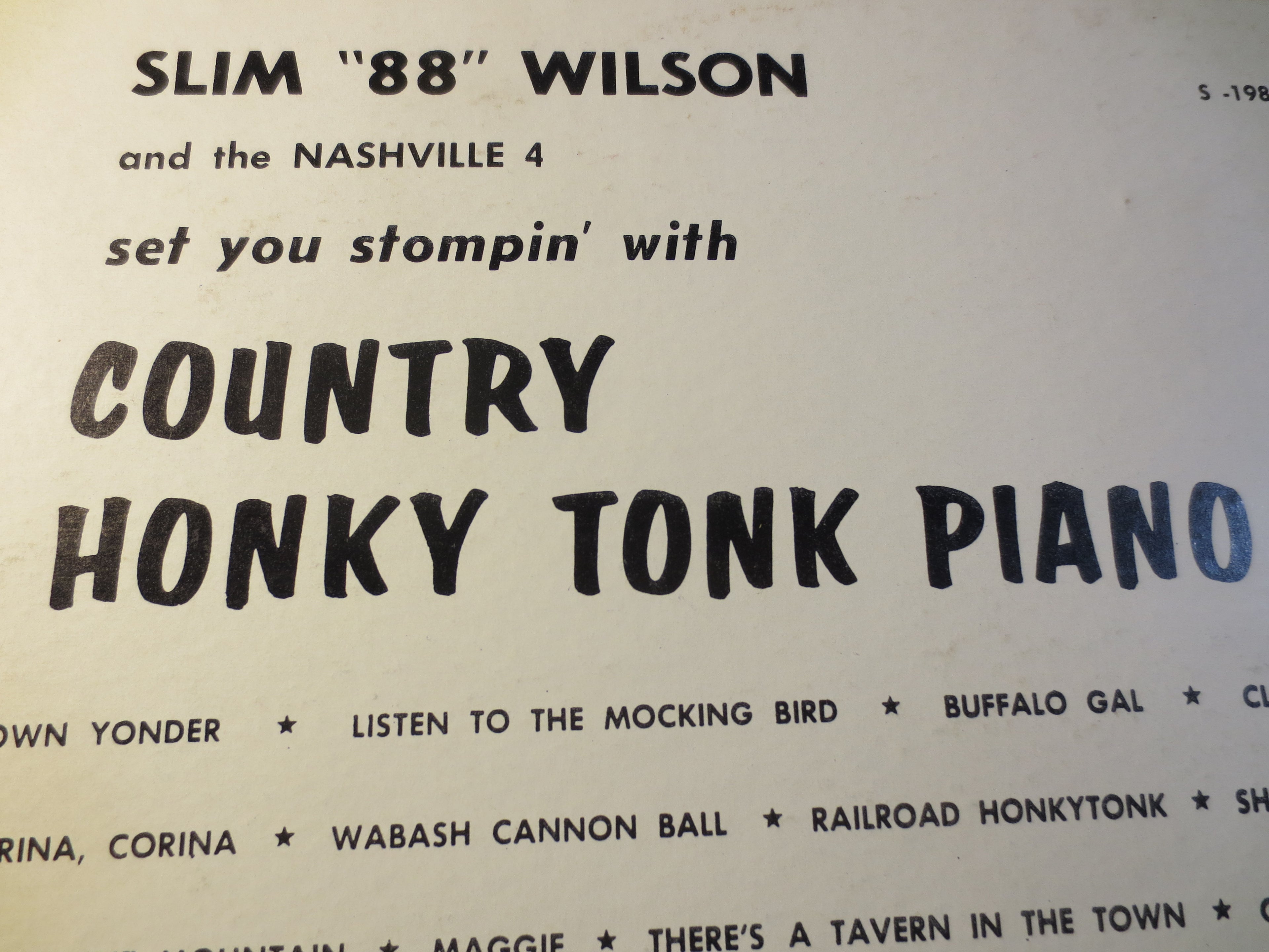 Slim '88' Wilson – Country Honky Tonk Piano (Vinyl LP)