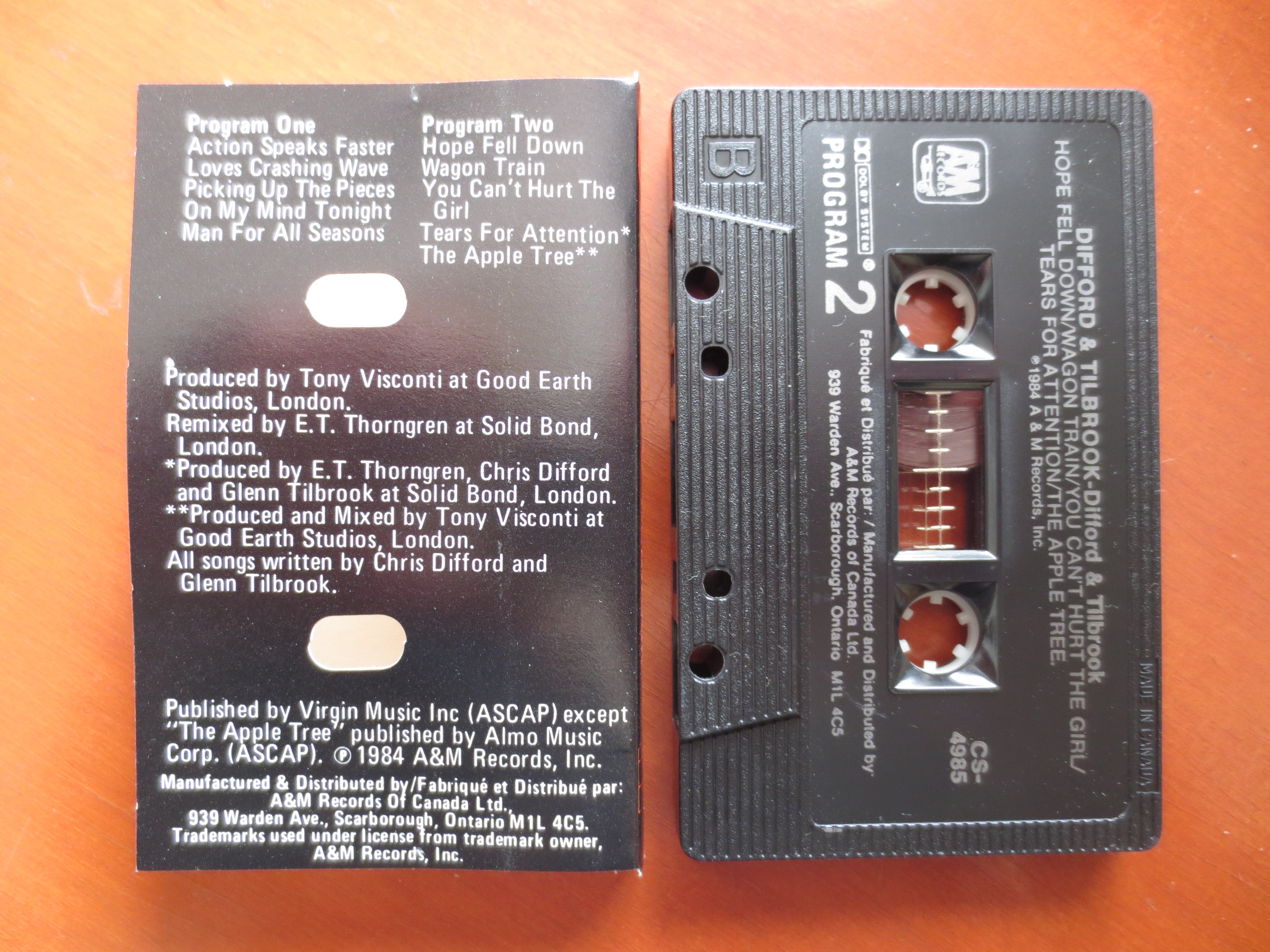 Difford & Tilbrook – Difford & Tilbrook (1984) Cassette