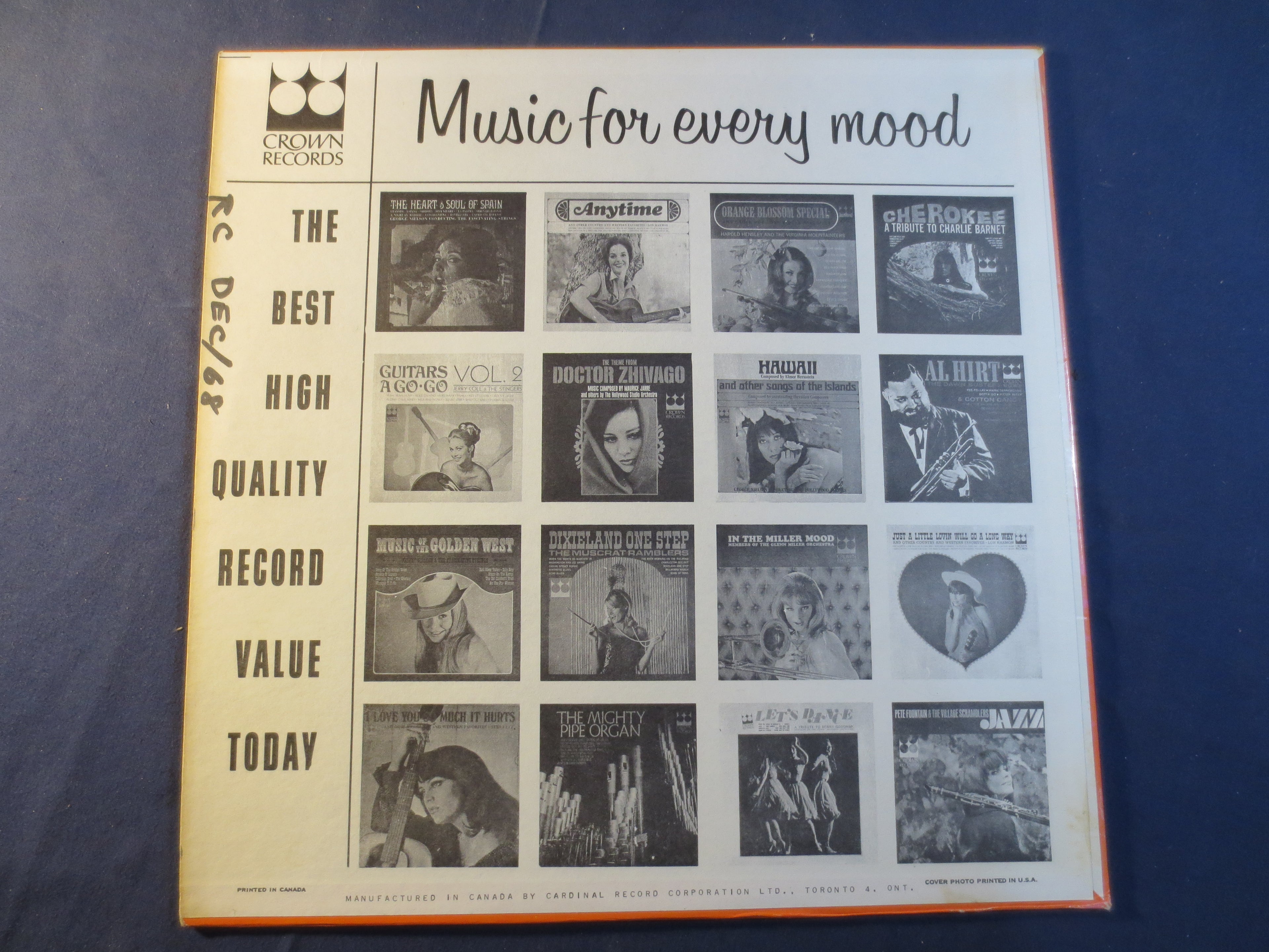 The Bar Room Gang – Bar Room Singing (1968) Vinyl LP