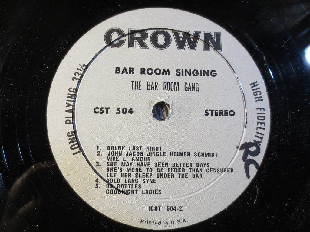 The Bar Room Gang – Bar Room Singing (1968) Vinyl LP