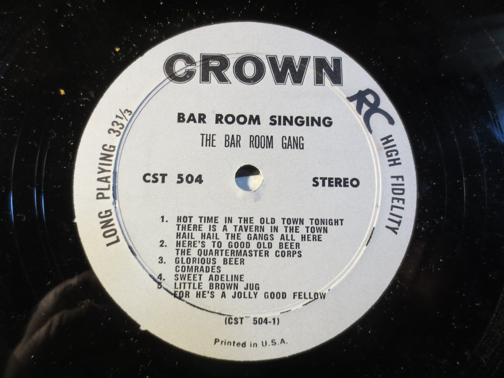 The Bar Room Gang – Bar Room Singing (1968) Vinyl LP