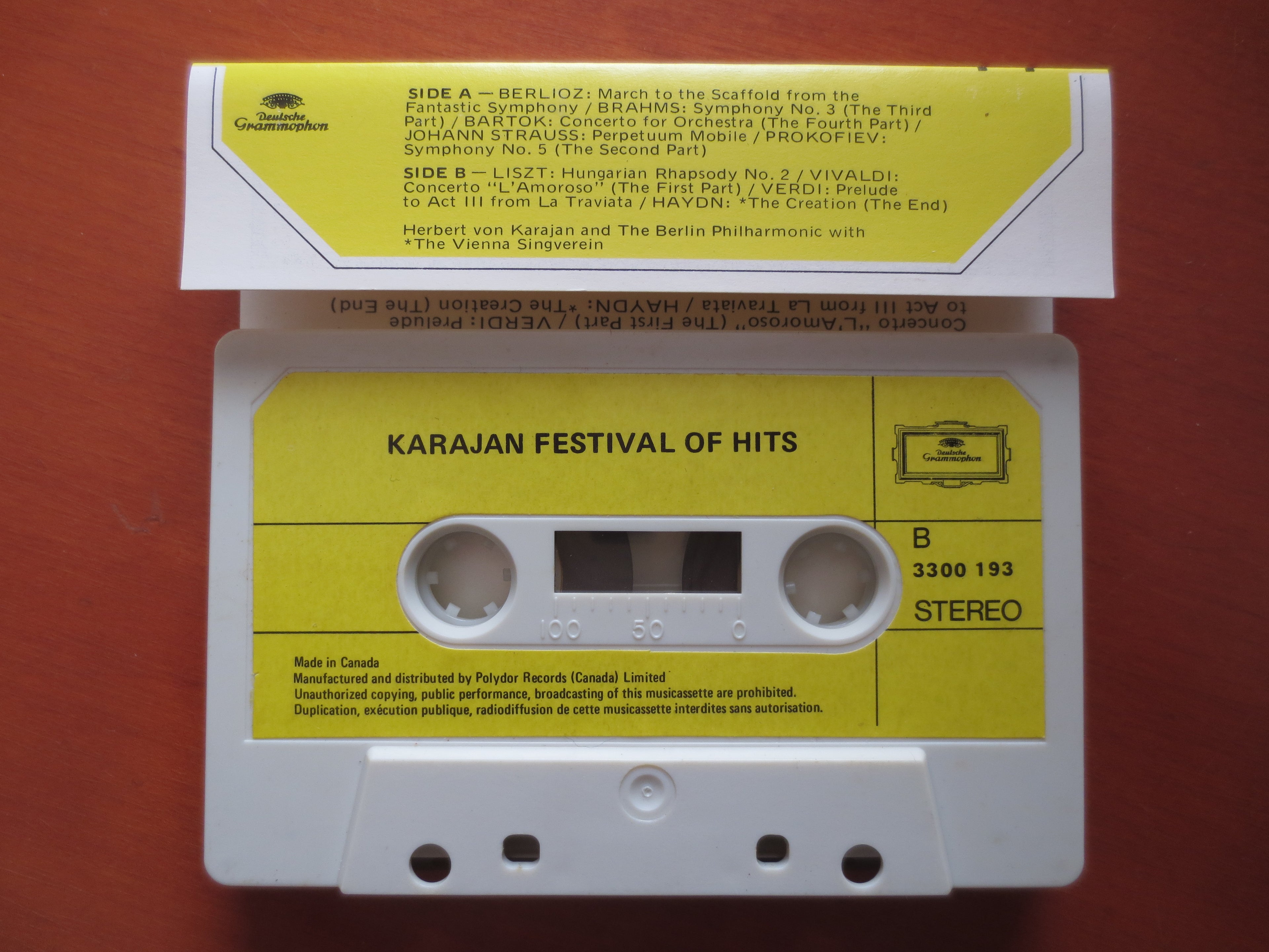 Herbert von Karajan – Karajan Festival of Hits (1972) Cassette