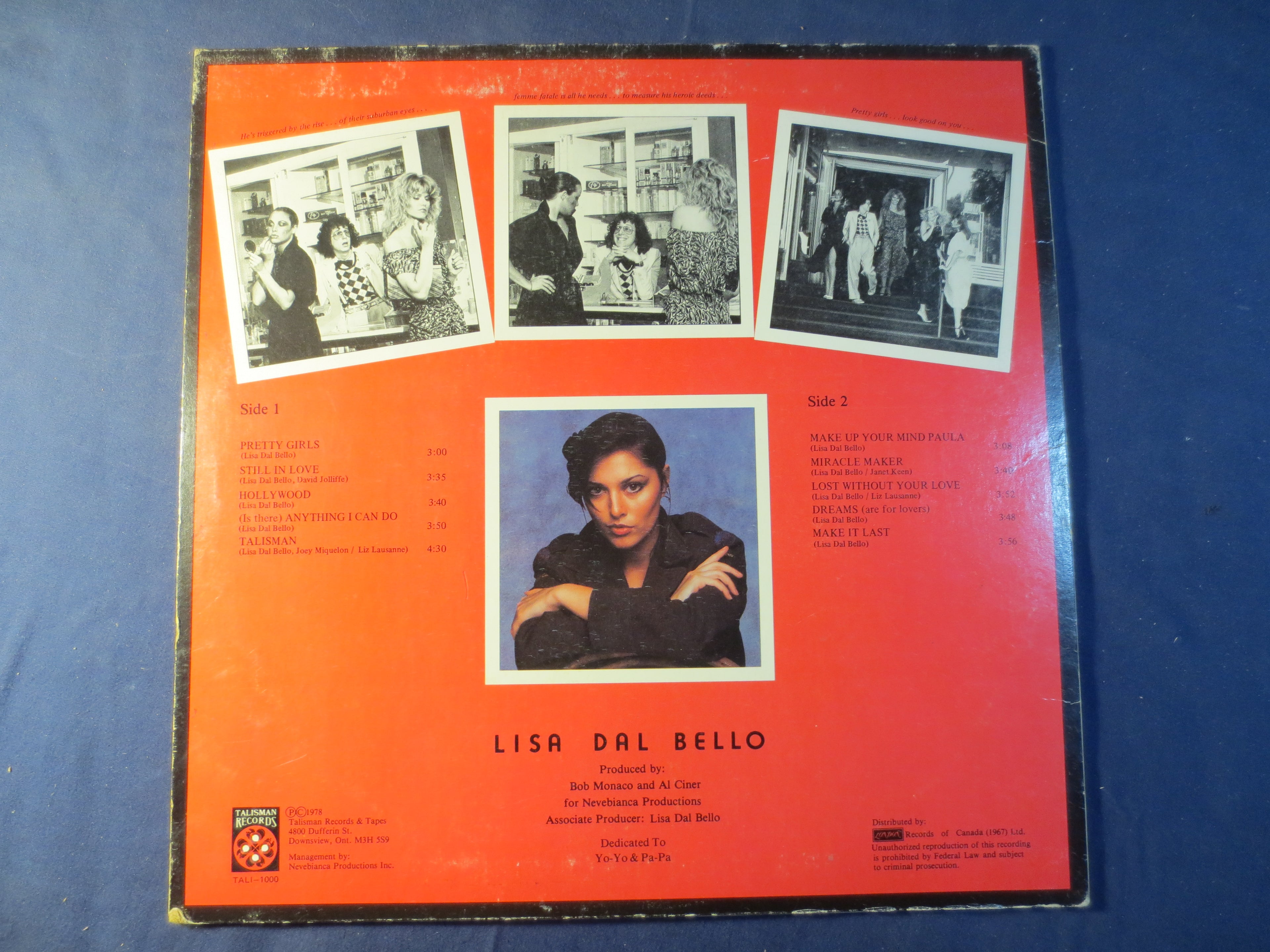 Lisa Dal Bello – Pretty Girls (1978) Vinyl LP