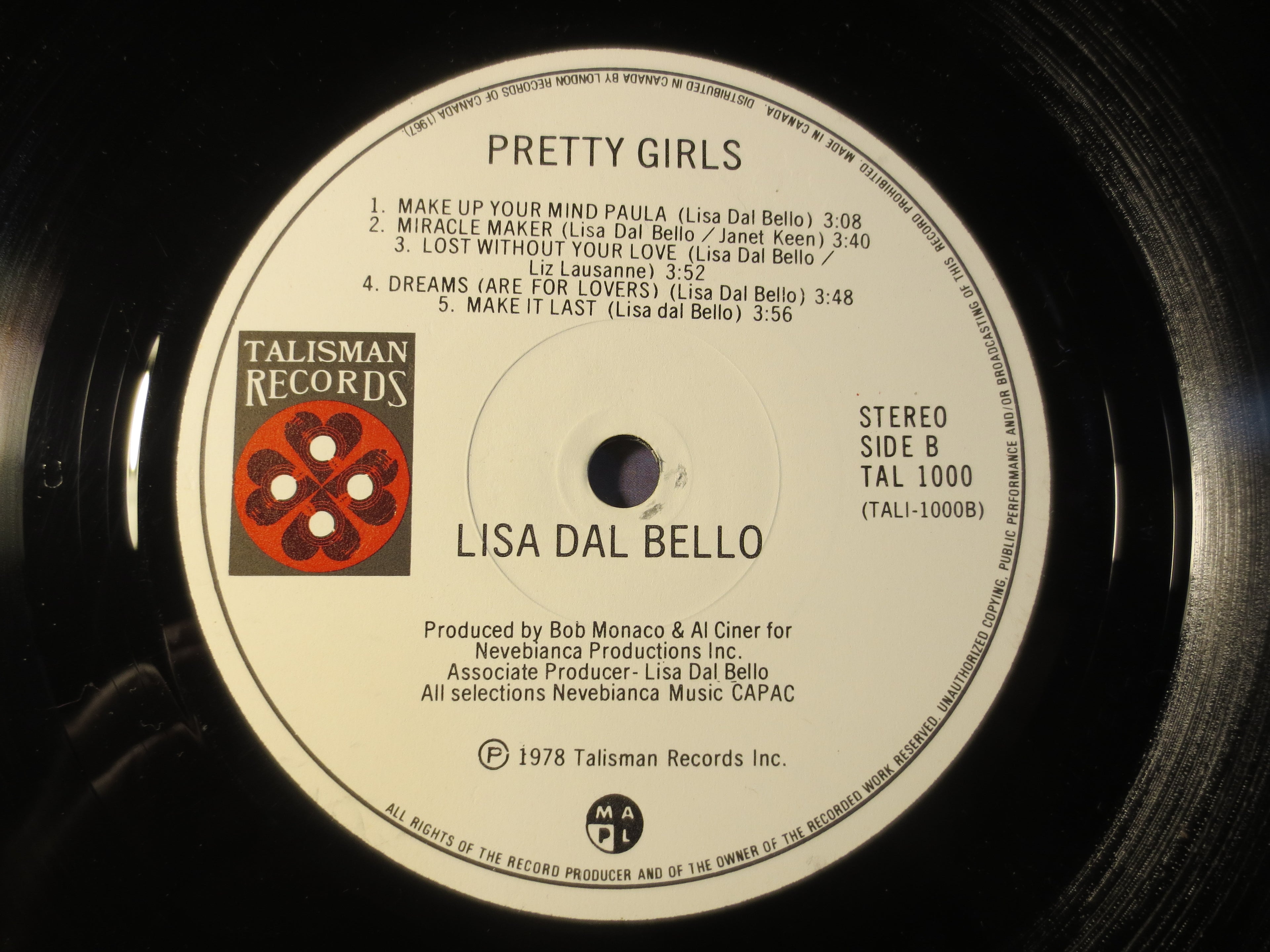Lisa Dal Bello – Pretty Girls (1978) Vinyl LP