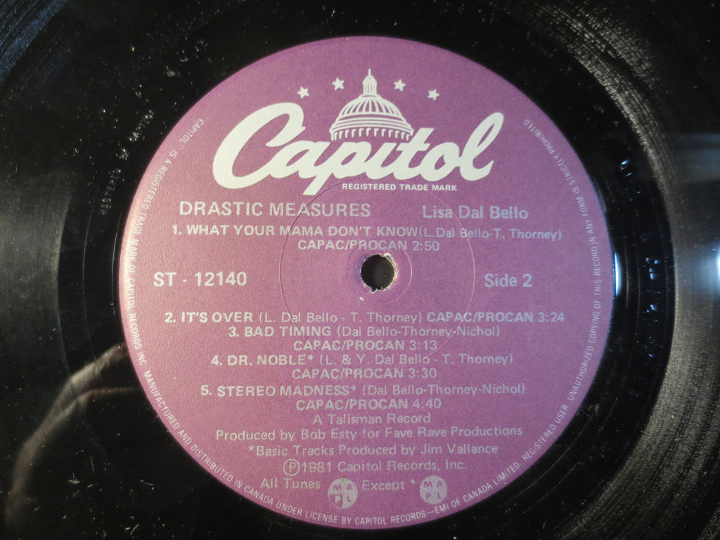 Lisa Dal Bello – Drastic Measures (1981) Vinyl LP