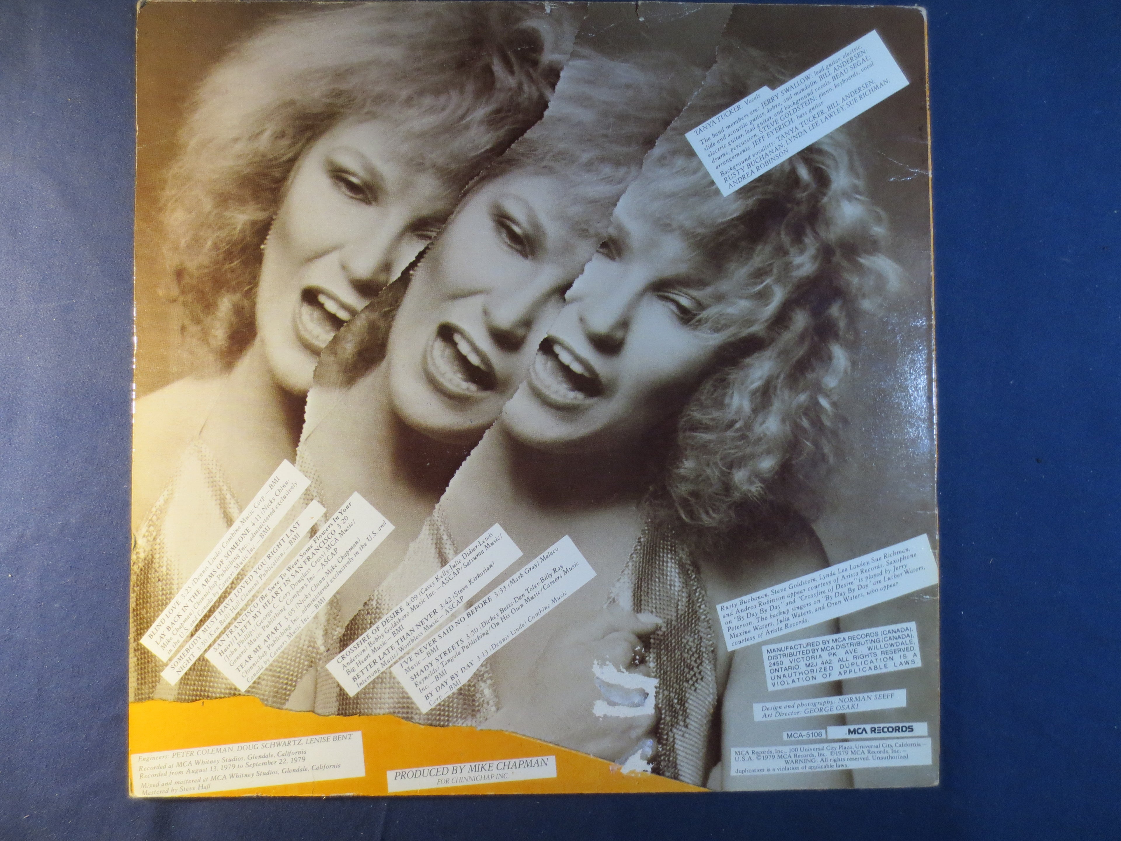 Tanya Tucker – Tear Me Apart (1979) Vinyl LP