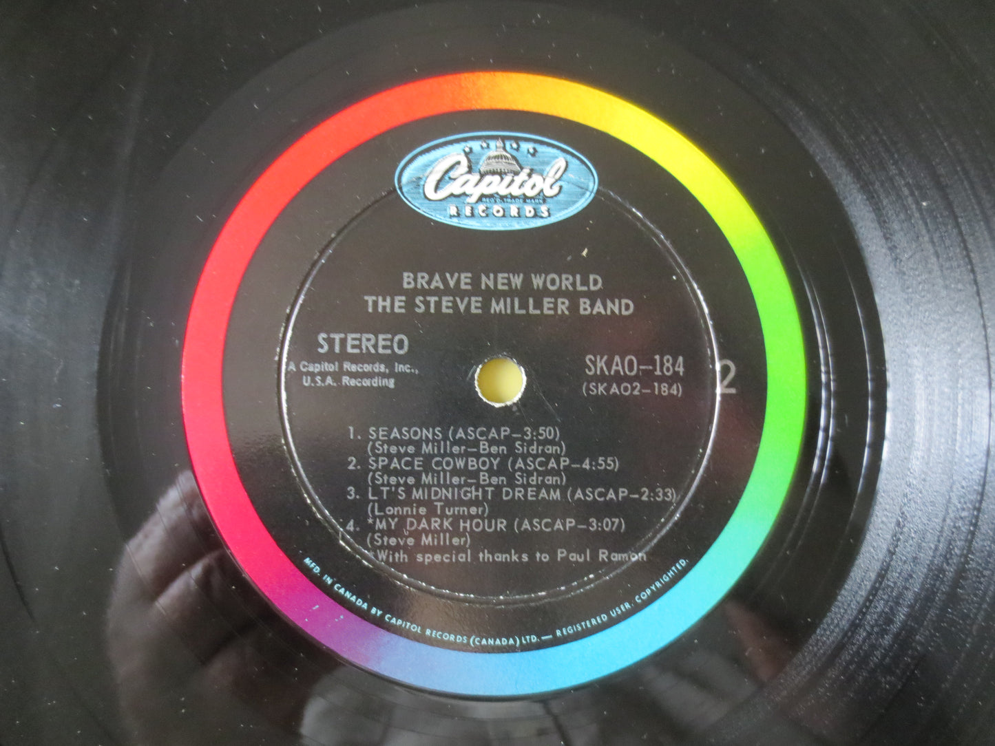 STEVE MILLER, Brave NEW World, Steve Miller Records, Steve Miller lp, Steve Miller Albums, Vinyl Records, lps, 1969 Records
