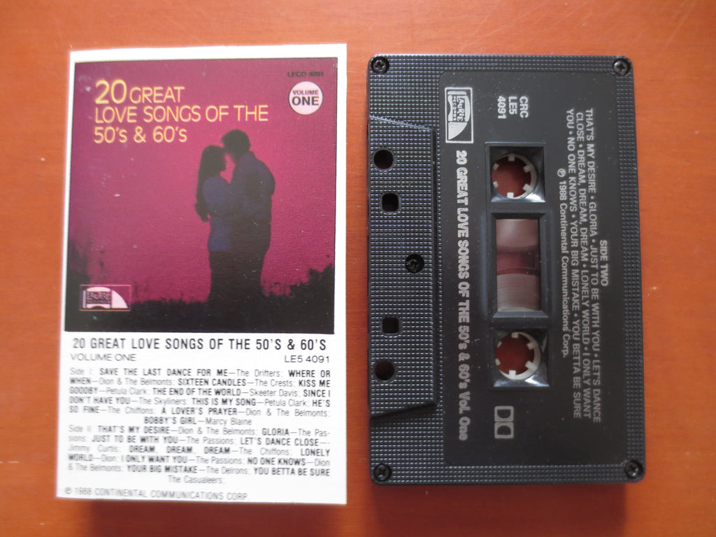 20 Great Love Songs of the 50s and 60s 1988 Cassette