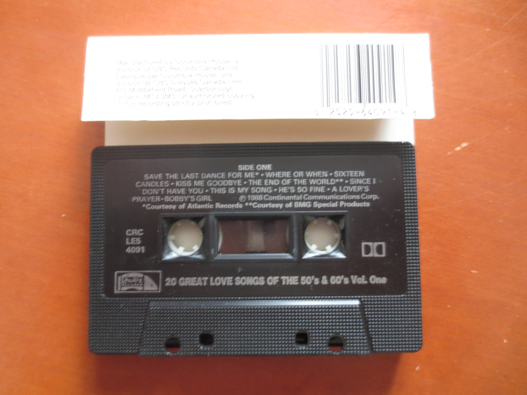 20 Great Love Songs of the 50s and 60s 1988 Cassette
