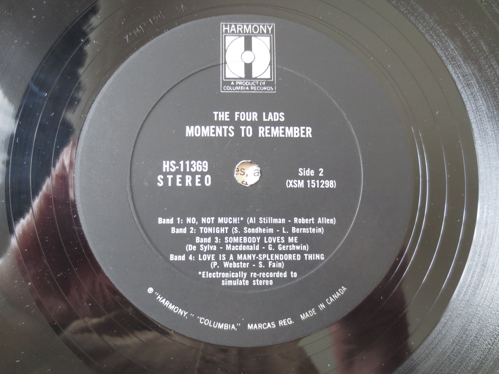 The Four Lads – Moments to Remember (1969) Vinyl LP