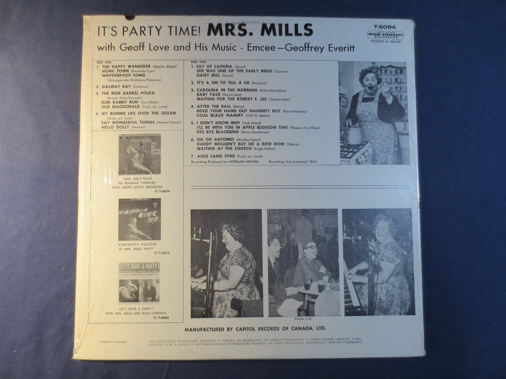 Mrs. Mills – It's Party Time (1964) Vinyl LP