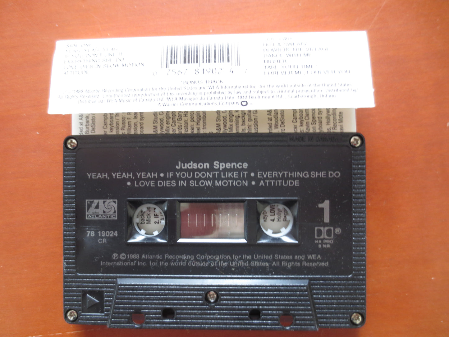 JUDSON SPENCE, Country Tape, JUDSON Spence Lp, Tape Cassette, Country Cassette, Music Cassette, Country Lp, 1988 Cassette