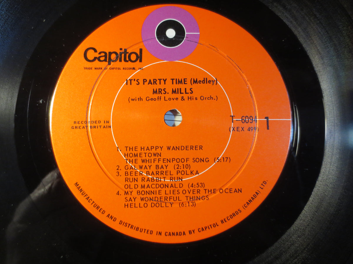 Mrs. Mills – It's Party Time (1964) Vinyl LP
