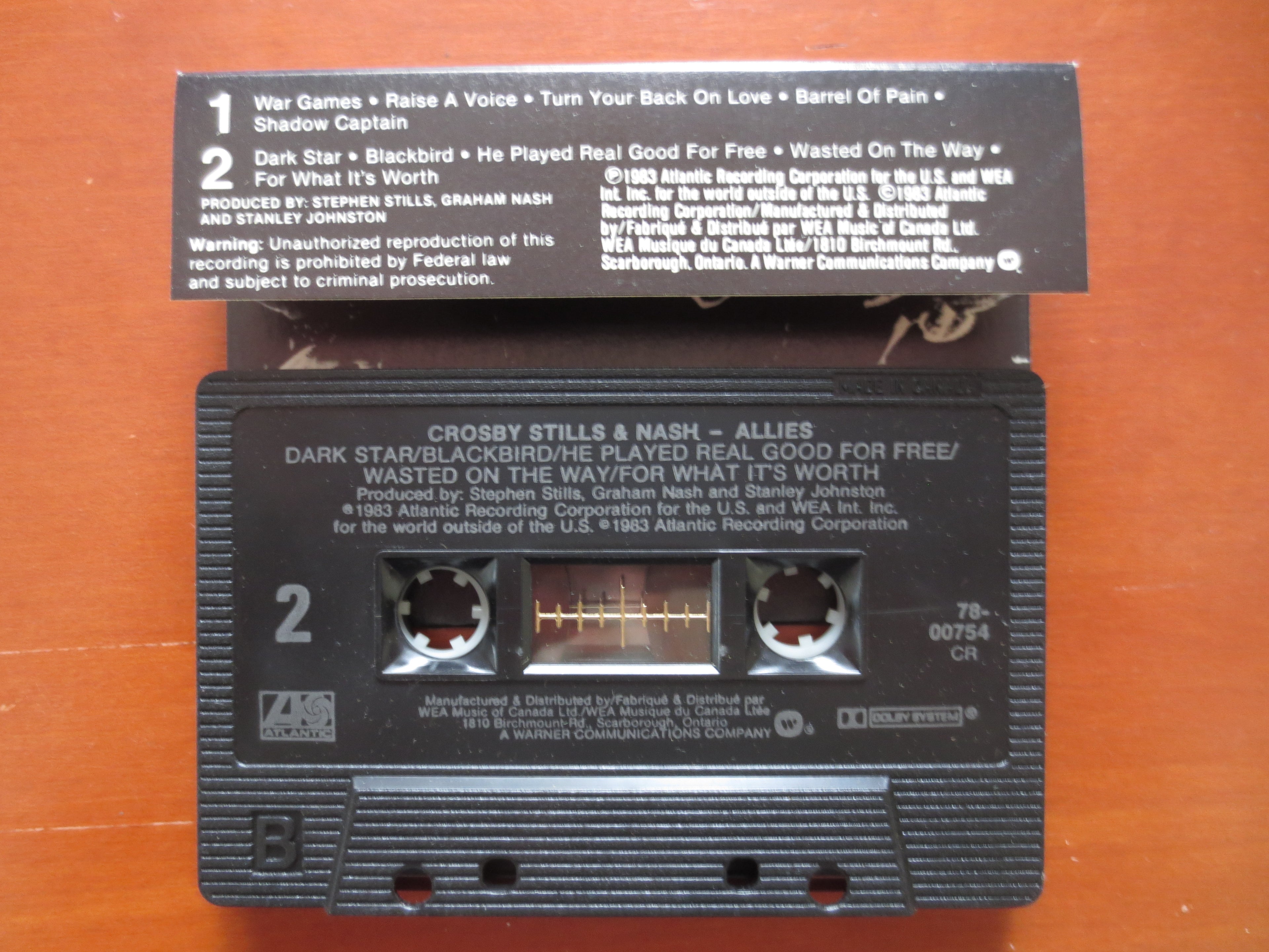 Crosby, Stills & Nash – Allies (1983) Cassette