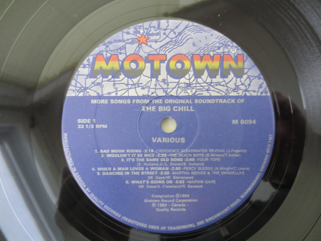 The BIG CHILL, Soundtrack LP, Motown, Marvin Gaye, 1983 Vintage Record