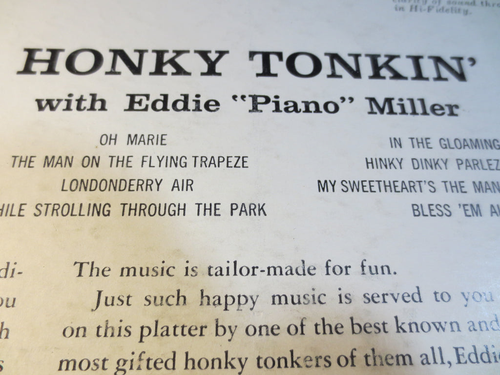 Eddie "Piano" Miller – Honky Tonkin' (1957) Vinyl LP