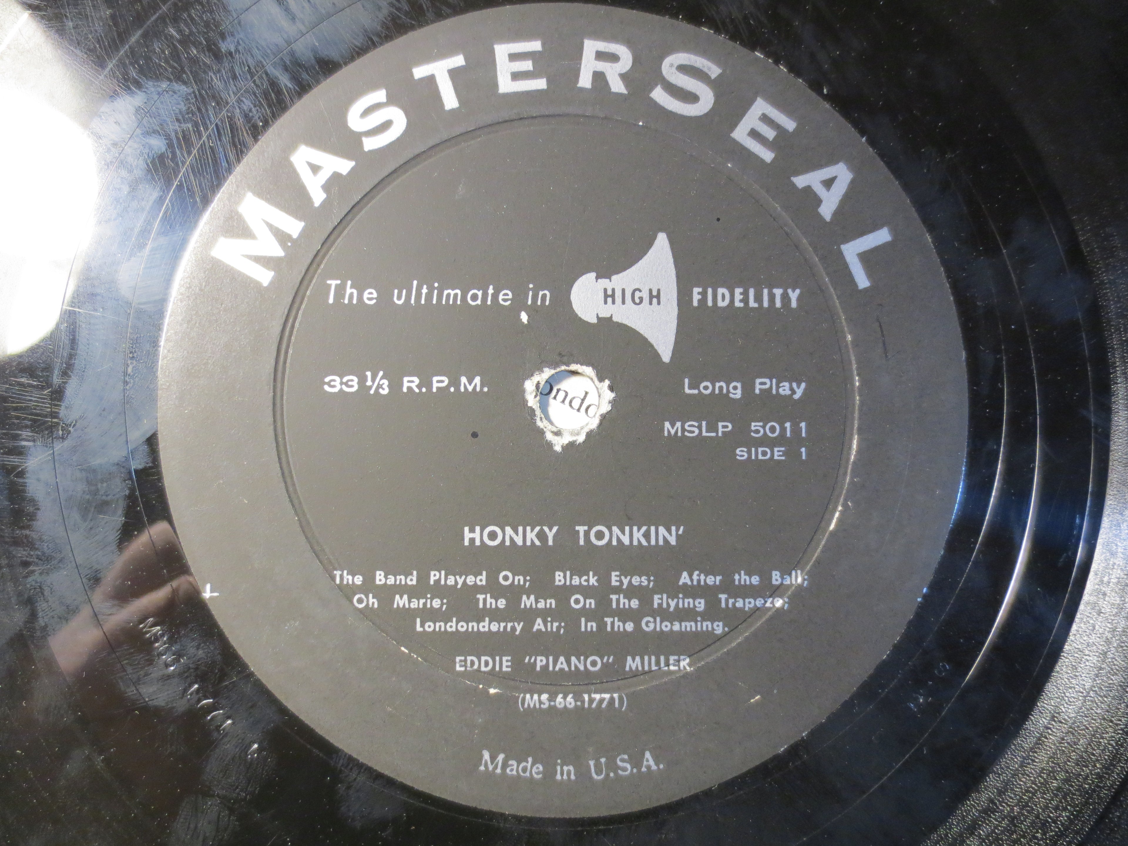 Eddie "Piano" Miller – Honky Tonkin' (1957) Vinyl LP
