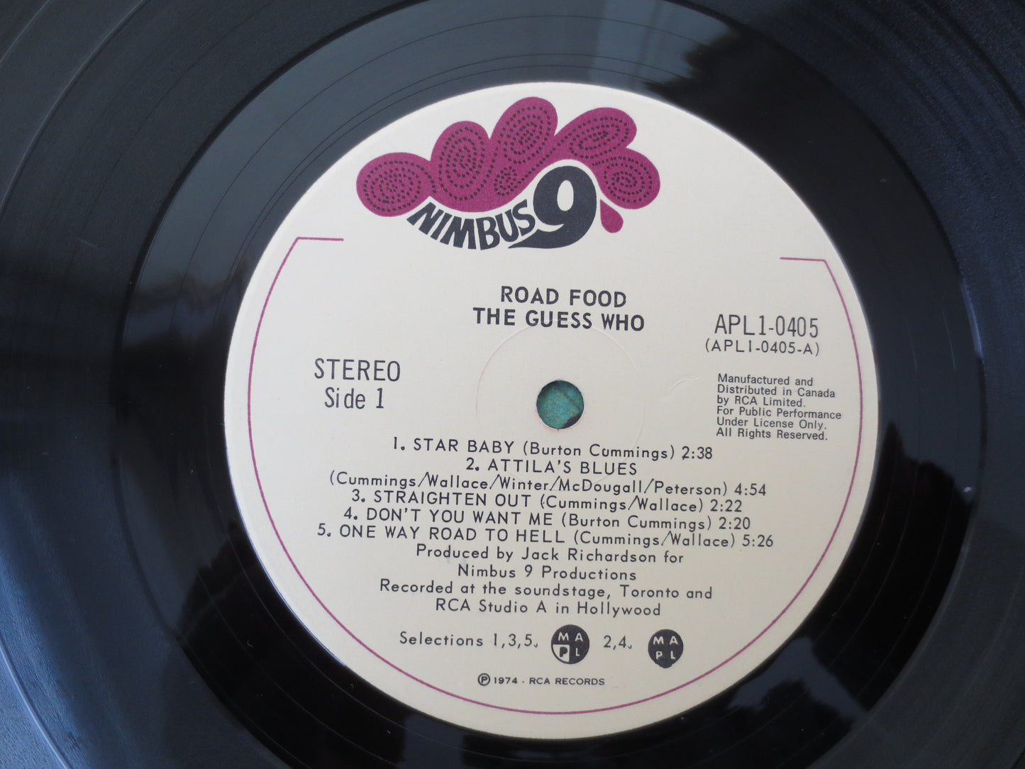 The GUESS WHO, ROAD Food, Rock Record, Rock Vinyl, Vintage Vinyl, Record Vinyl, lps, Vinyl Record, Vinyl Album, 1974 Records