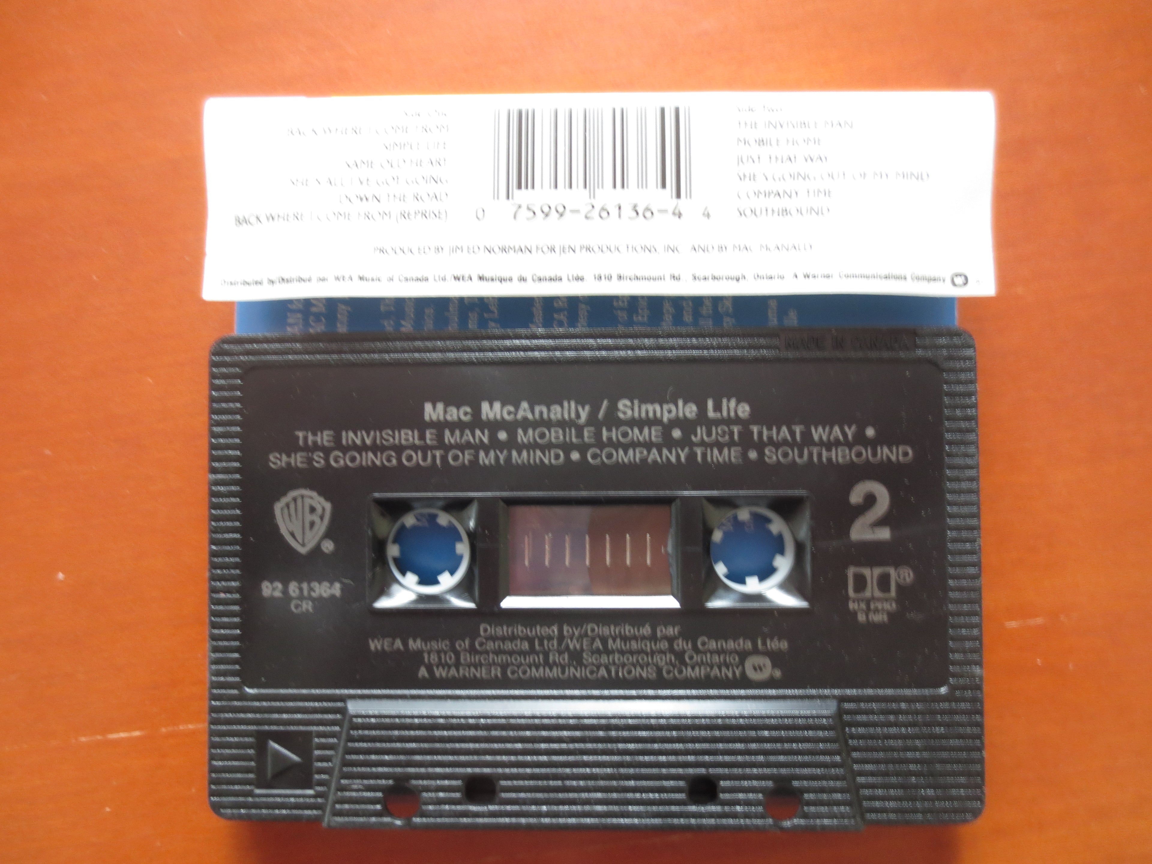 Mac McAnally – Simple Life (1990) Cassette