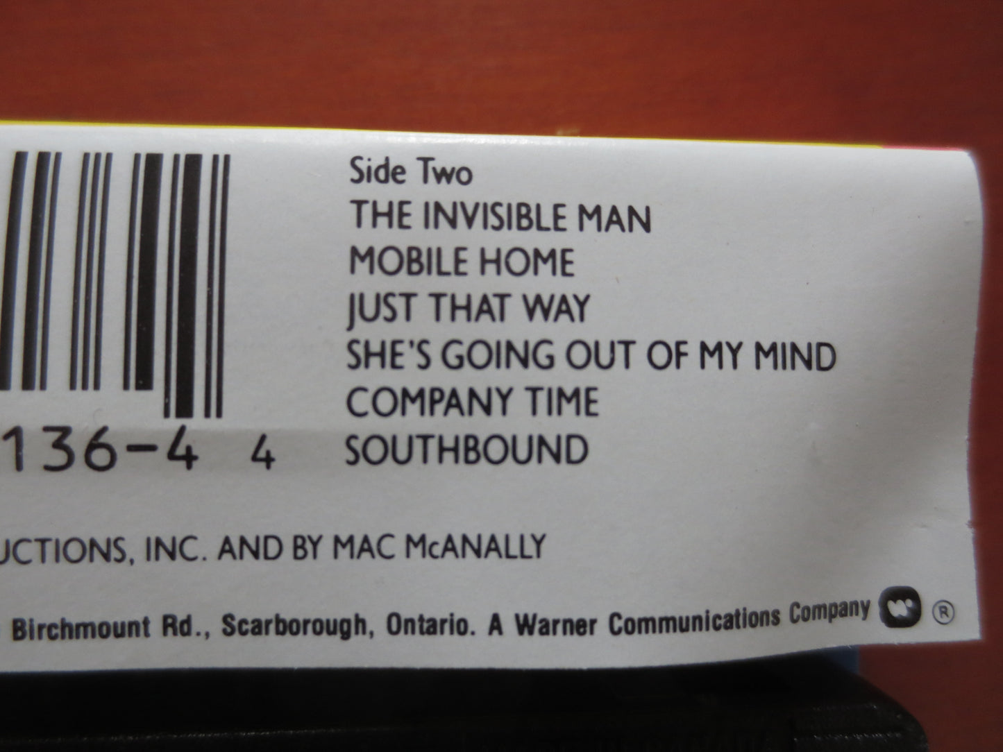 MAC McANALLY, Simple LIFE, Mac McAnally Lp, Country Tape, Tape Cassette, Country Cassette, Pop Cassette, 1990 Cassette
