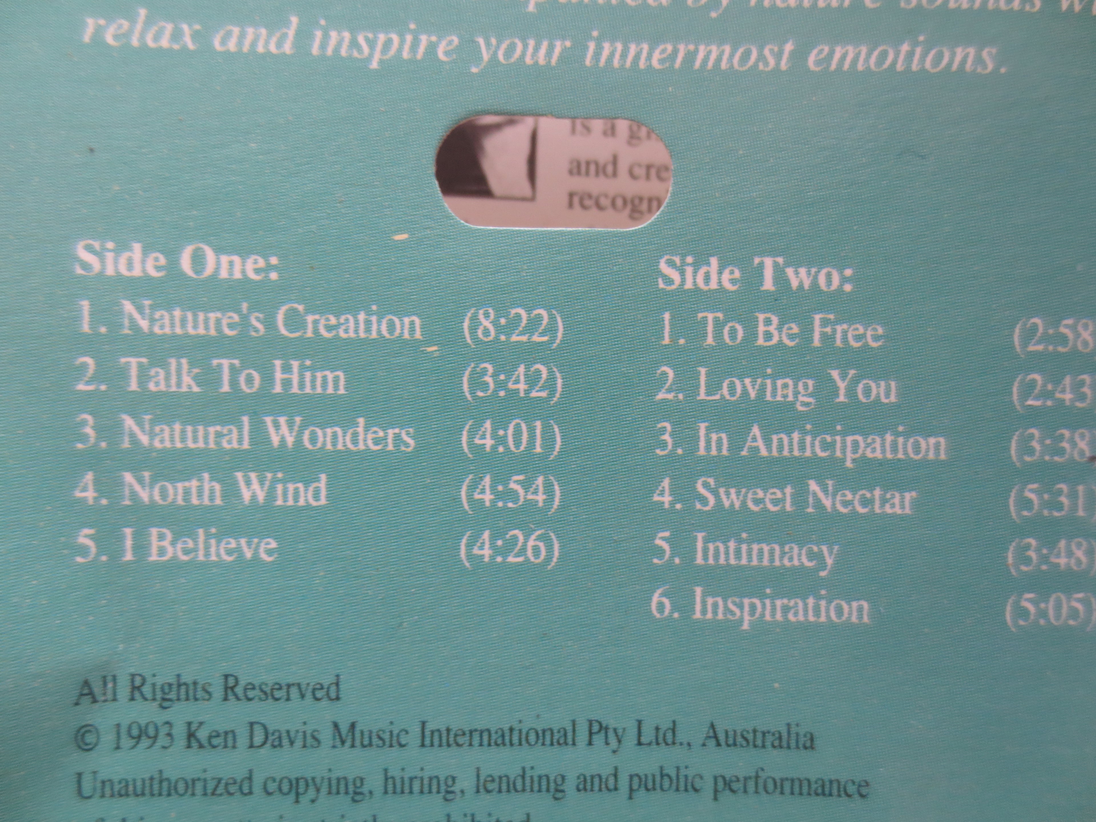 Ken Davis – Inspiration (1993) Cassette