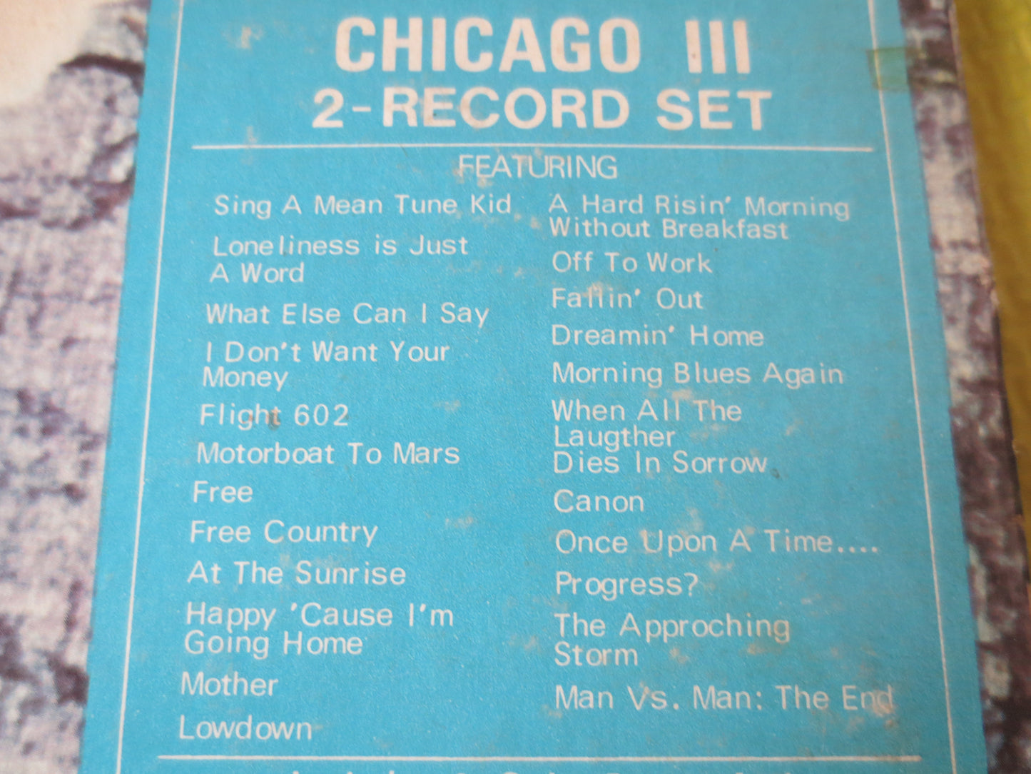 CHICAGO, CHICAGO 3, CHICAGO Records, Vintage Vinyl, Record Vinyl, lps, Vinyl Record, Vinyl lps, Rock Record, 1970 Records