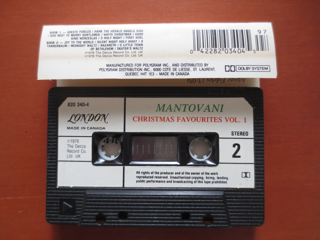Mantovani – Christmas Favorites Volume One (1978) Cassette