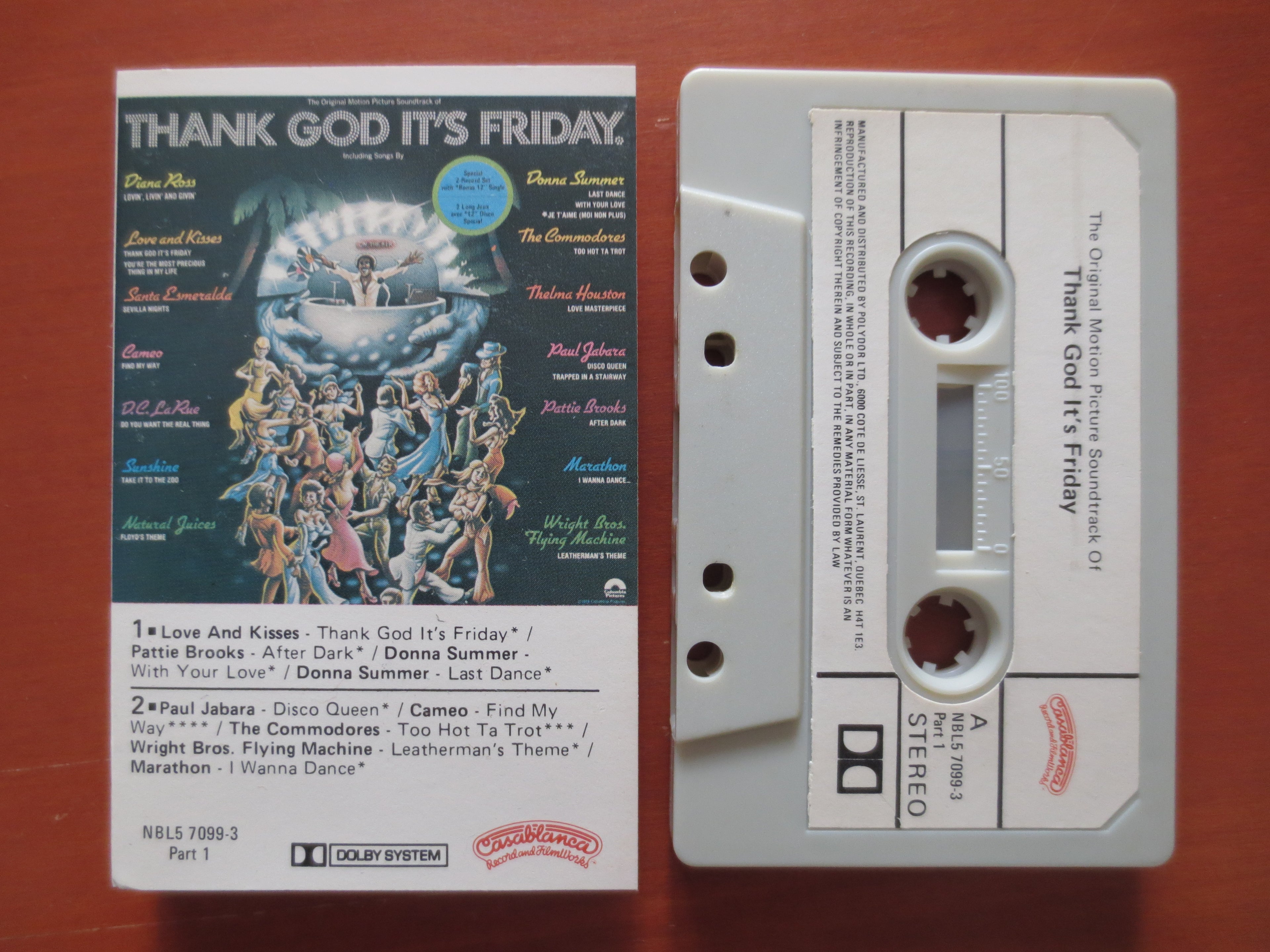Thank God It's Friday – Original Soundtrack (1978) Cassette