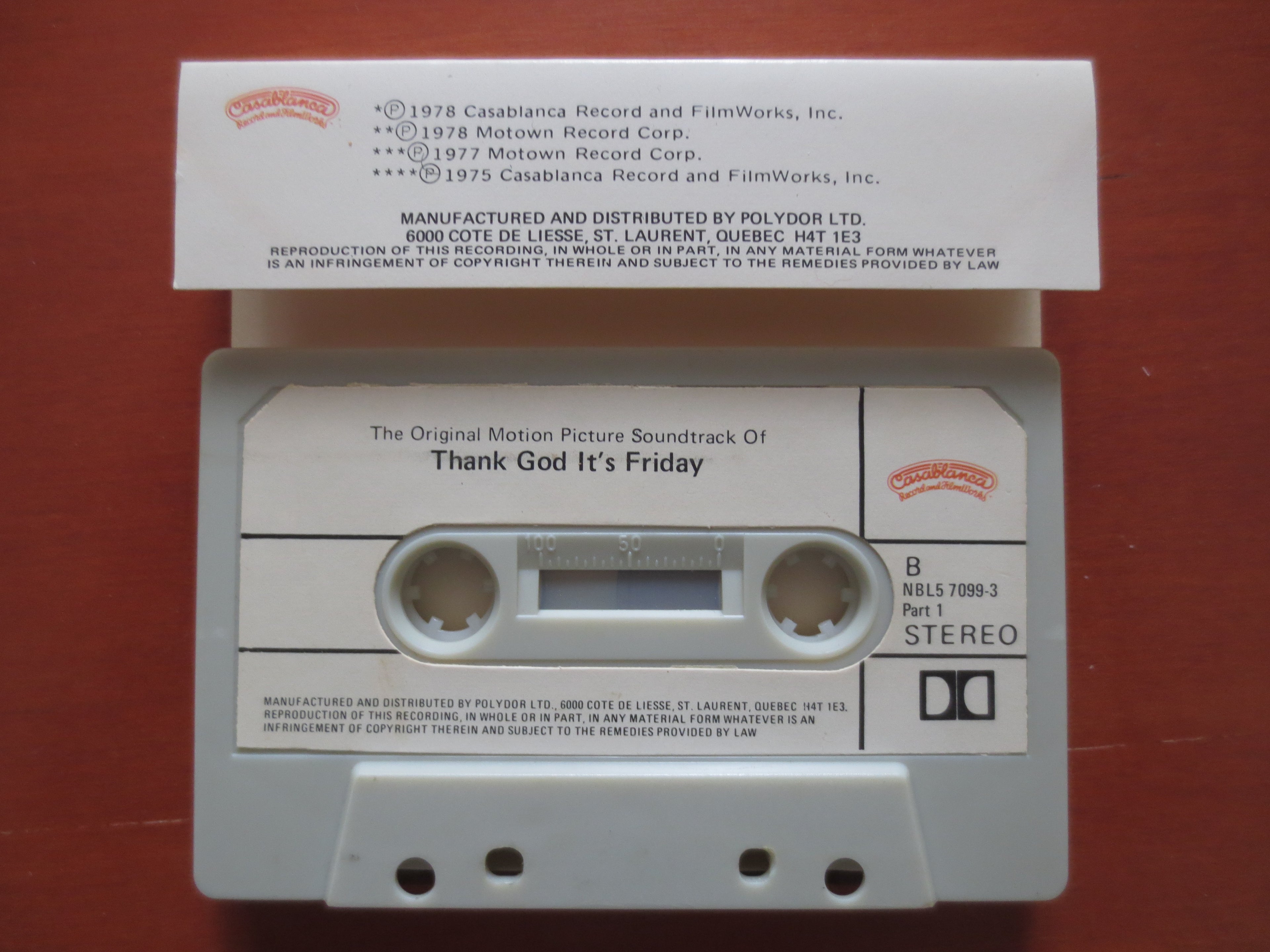 Thank God It's Friday – Original Soundtrack (1978) Cassette