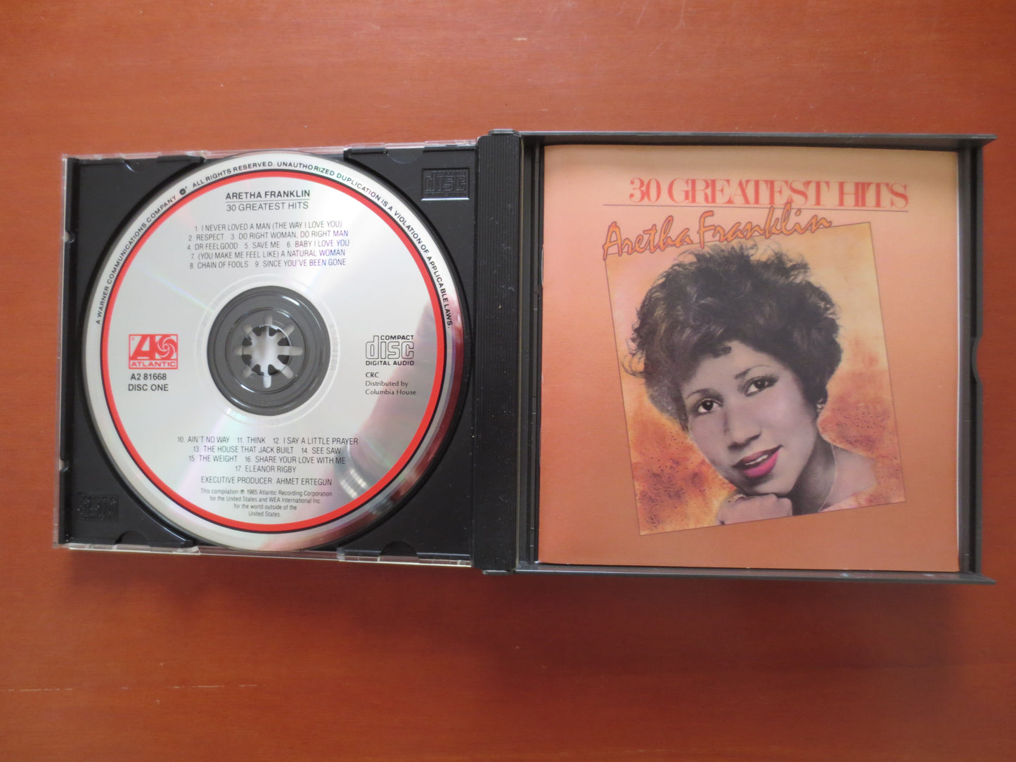 ARETHA FRANKLIN, 30 GREATEST Hits, Double Cd, Aretha Franklin Cd, Soul Music Cd, Classic Soul Cd, Pop Cd, 1986 Compact Disc