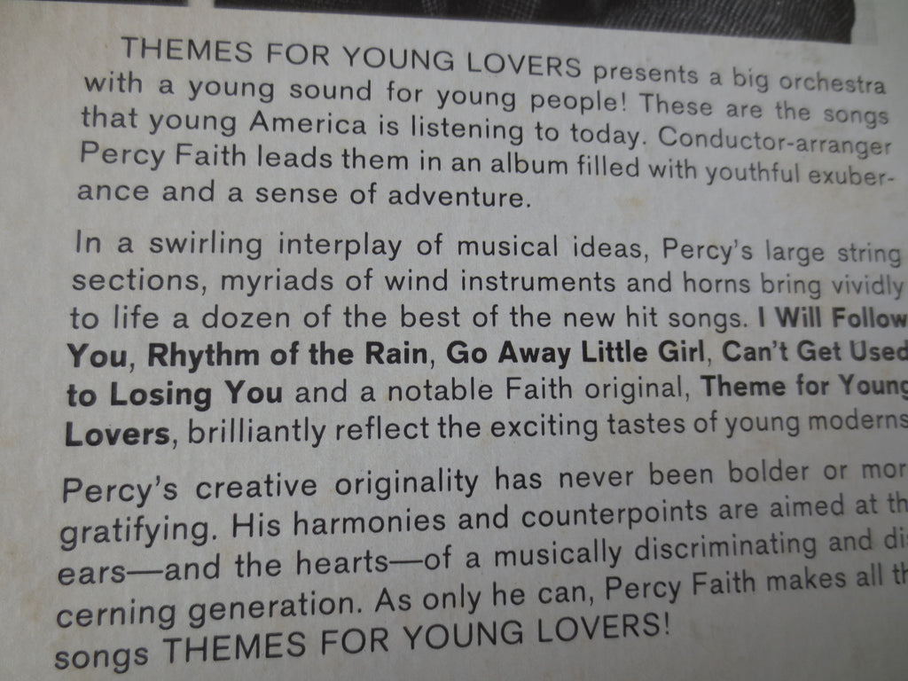 Percy Faith – Themes for Young Lovers (1963) Vinyl LP