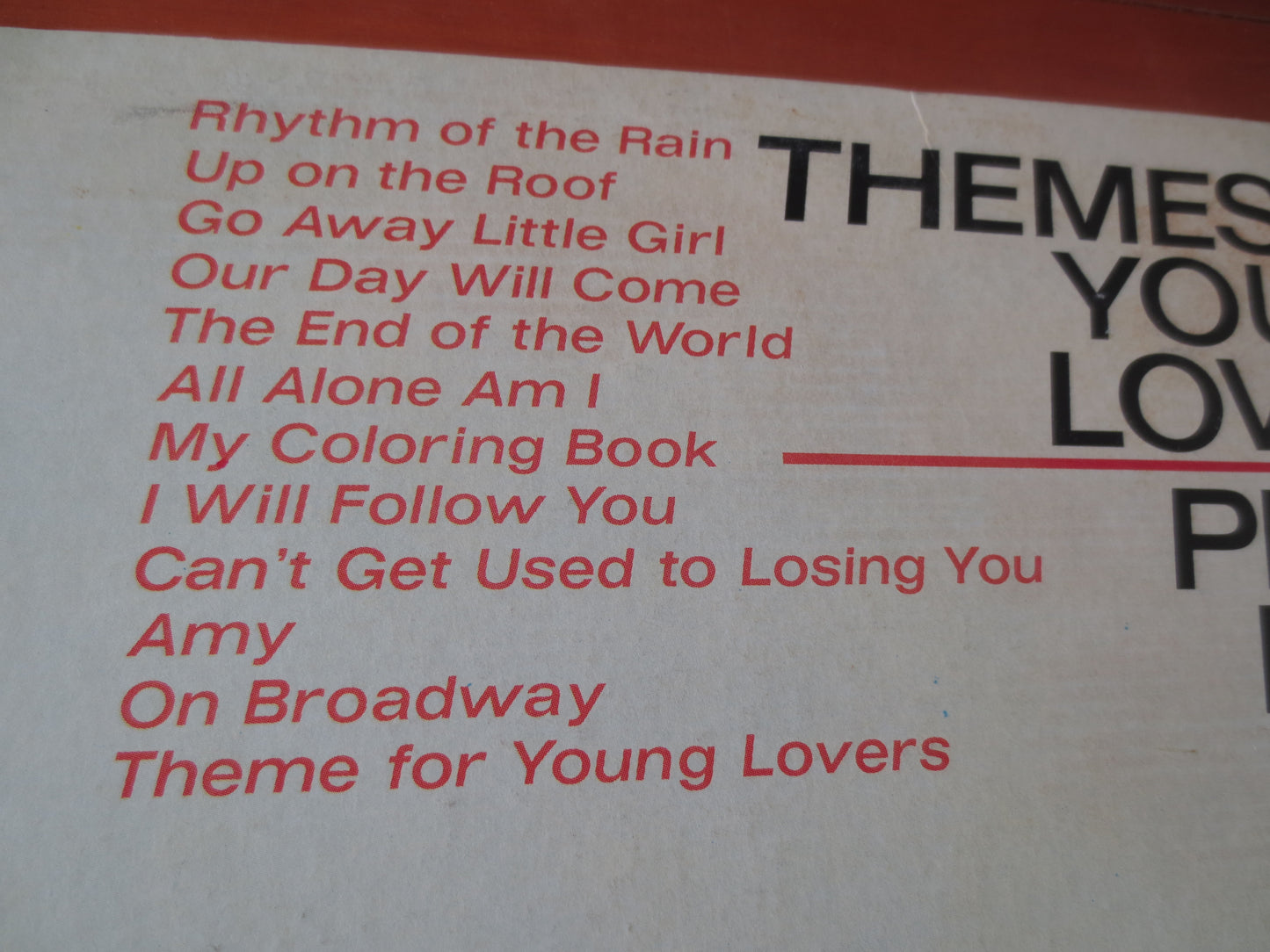 PERCY FAITH, Themes For Young LOVERS, Percy Faith Records, Percy Faith Album, Percy Faith Vinyl, Vinyl Lp, 1963 Records