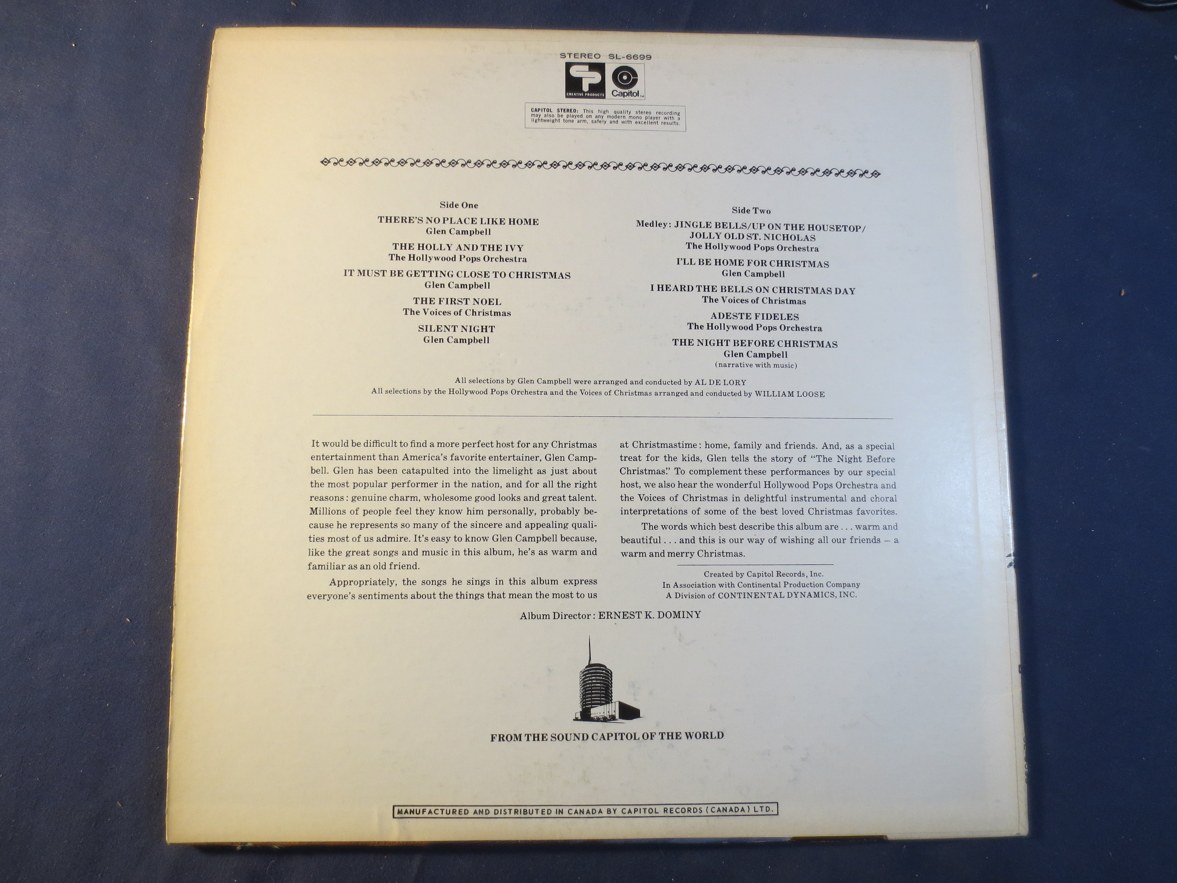 Glen Campbell – Christmas with Glen Campbell (1971) Vinyl LP