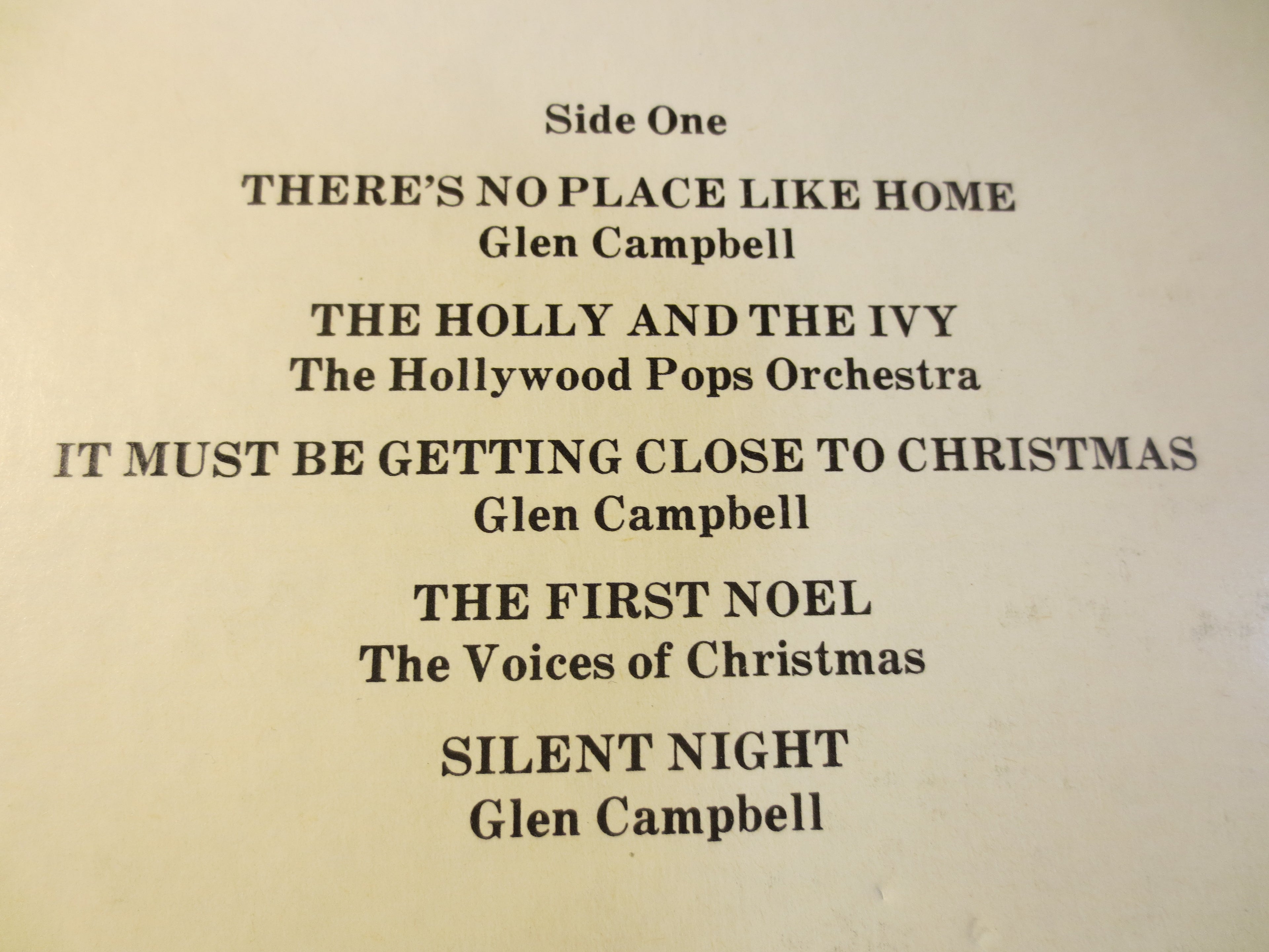 Glen Campbell – Christmas with Glen Campbell (1971) Vinyl LP