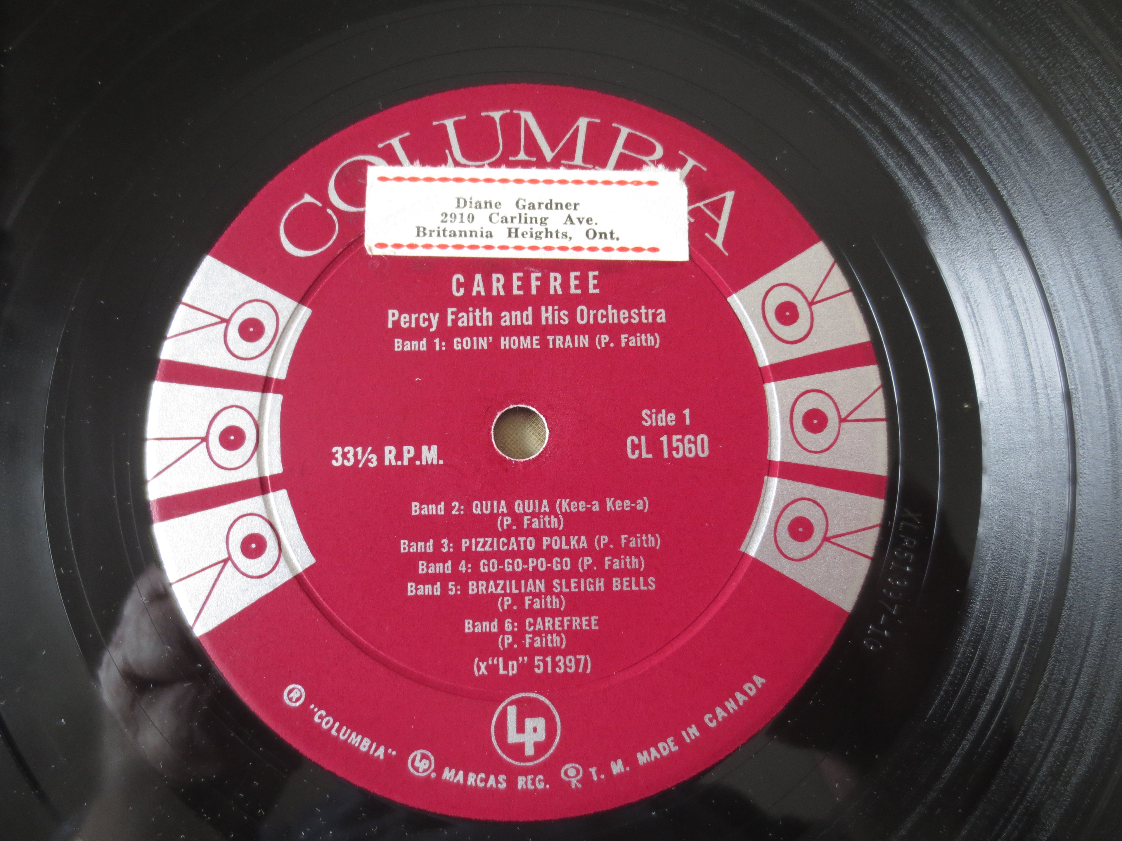 Percy Faith – Carefree (1961) Vinyl LP