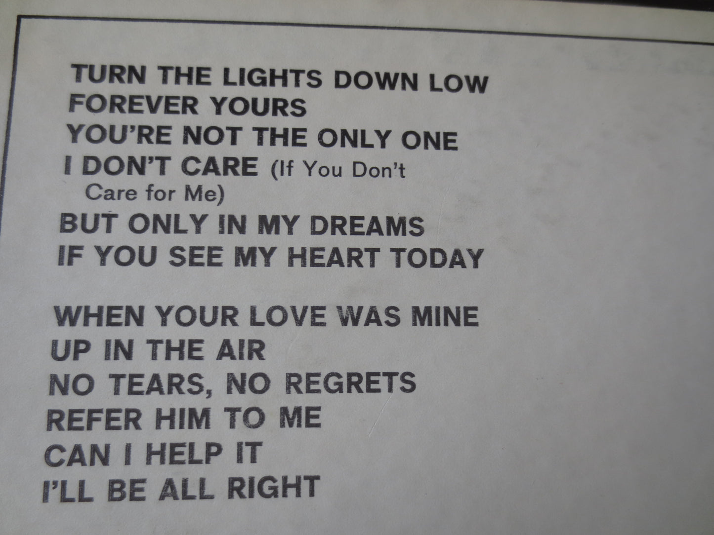 MARTY ROBBINS, Turn The LIGHTS Down Low, Country Records, Vinyl, Marty Robbins Record, Marty Robbins Albums, 1965 Records