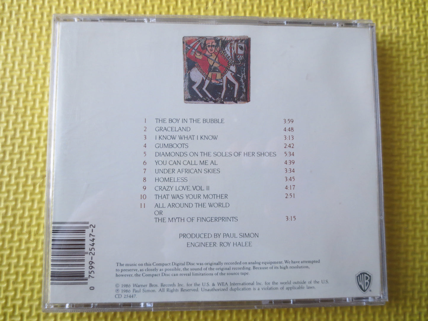 PAUL SIMON, GRACELAND, Paul Simon cds, Folk Music cd, Paul Simon Albums, Paul Simon lps, Cd, Vintage Pop, 1986 Compact Discs