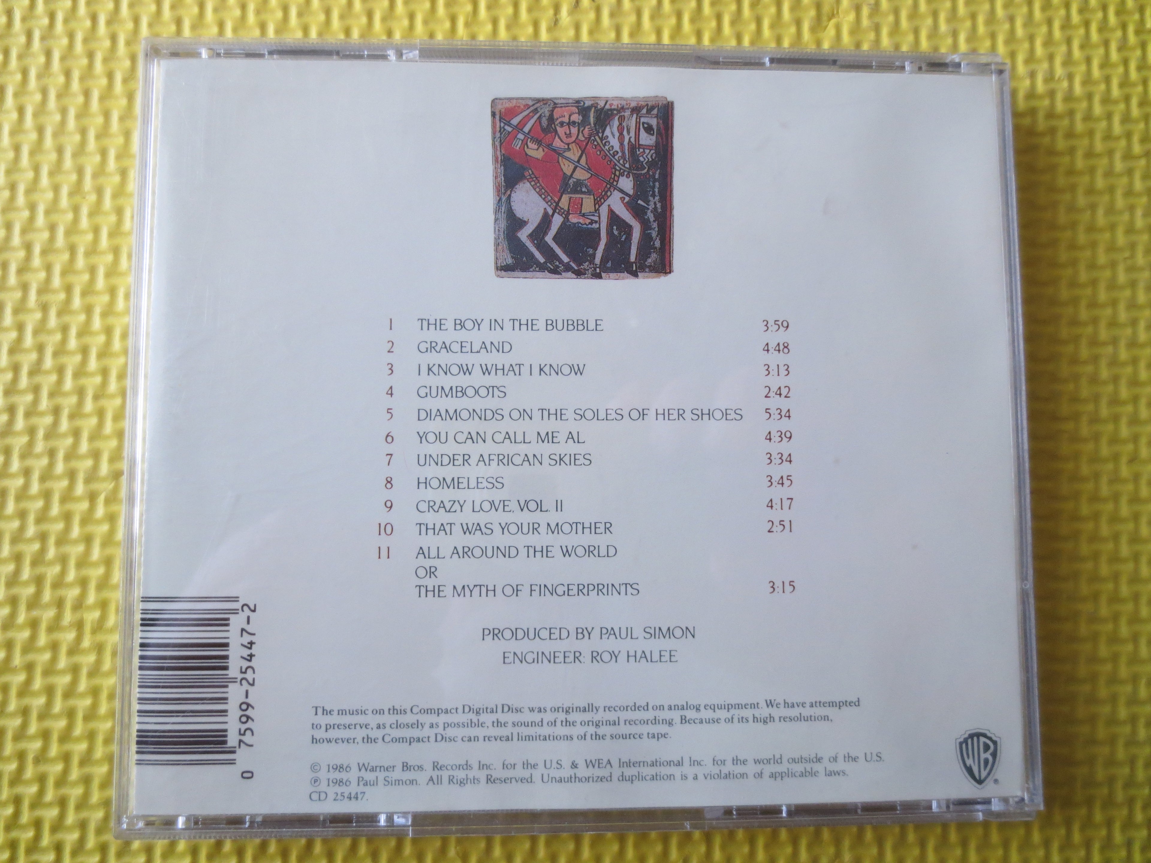 Paul Simon – Graceland (1986) CD