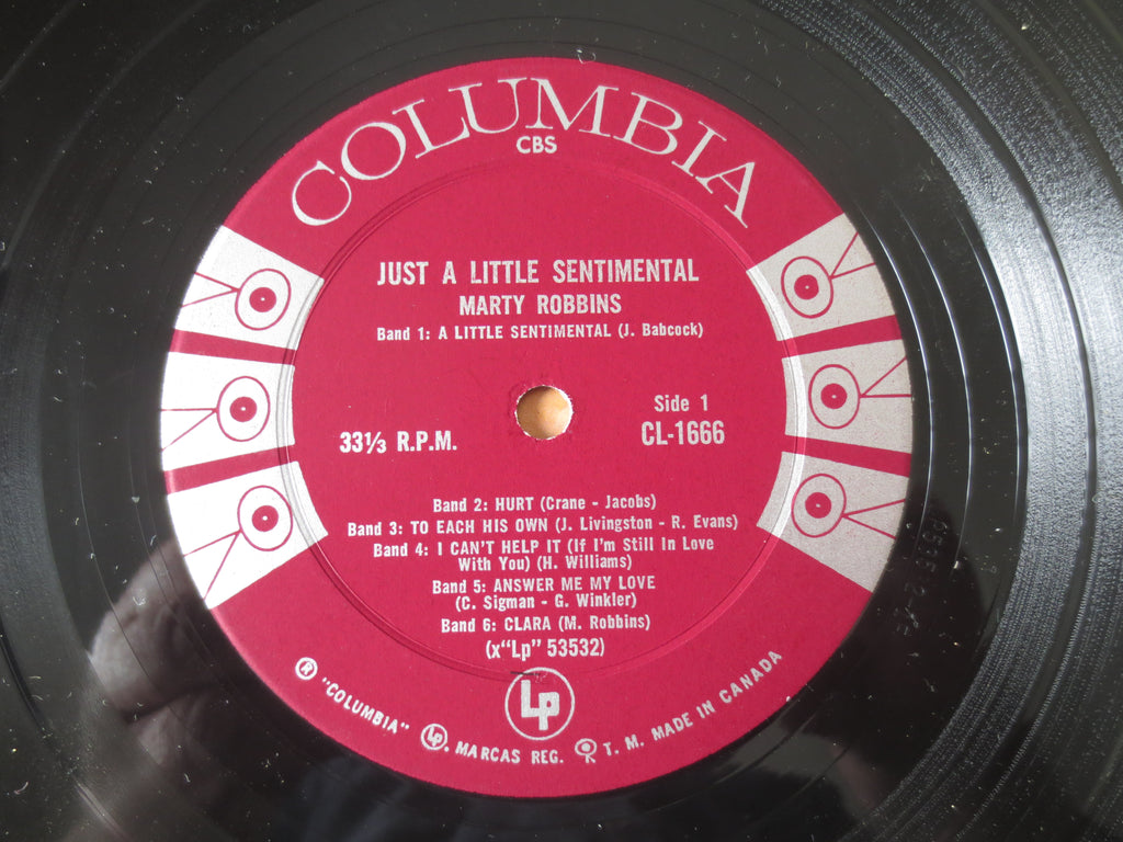 Marty Robbins – Just A Little Sentimental (1961) Vinyl LP