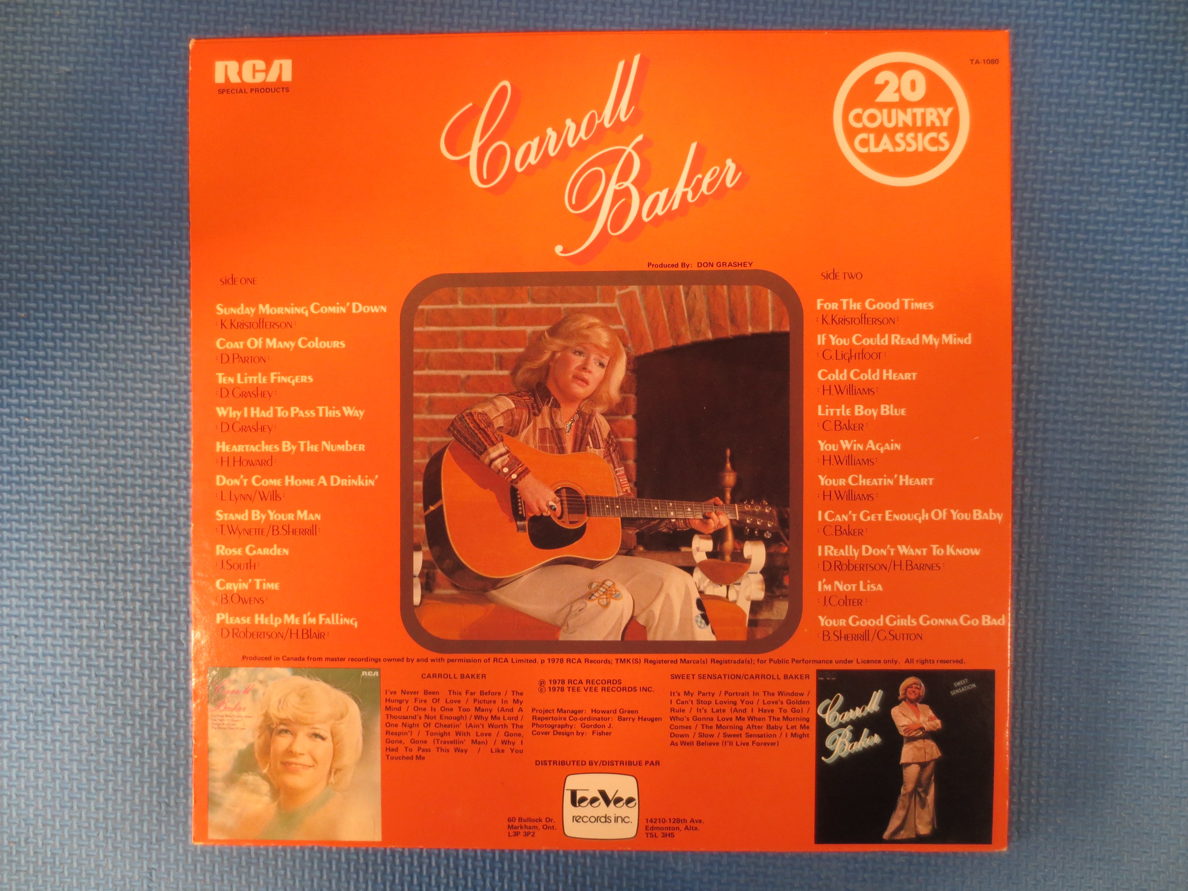 Carroll Baker – 20 Country Classics (1978) Vinyl LP