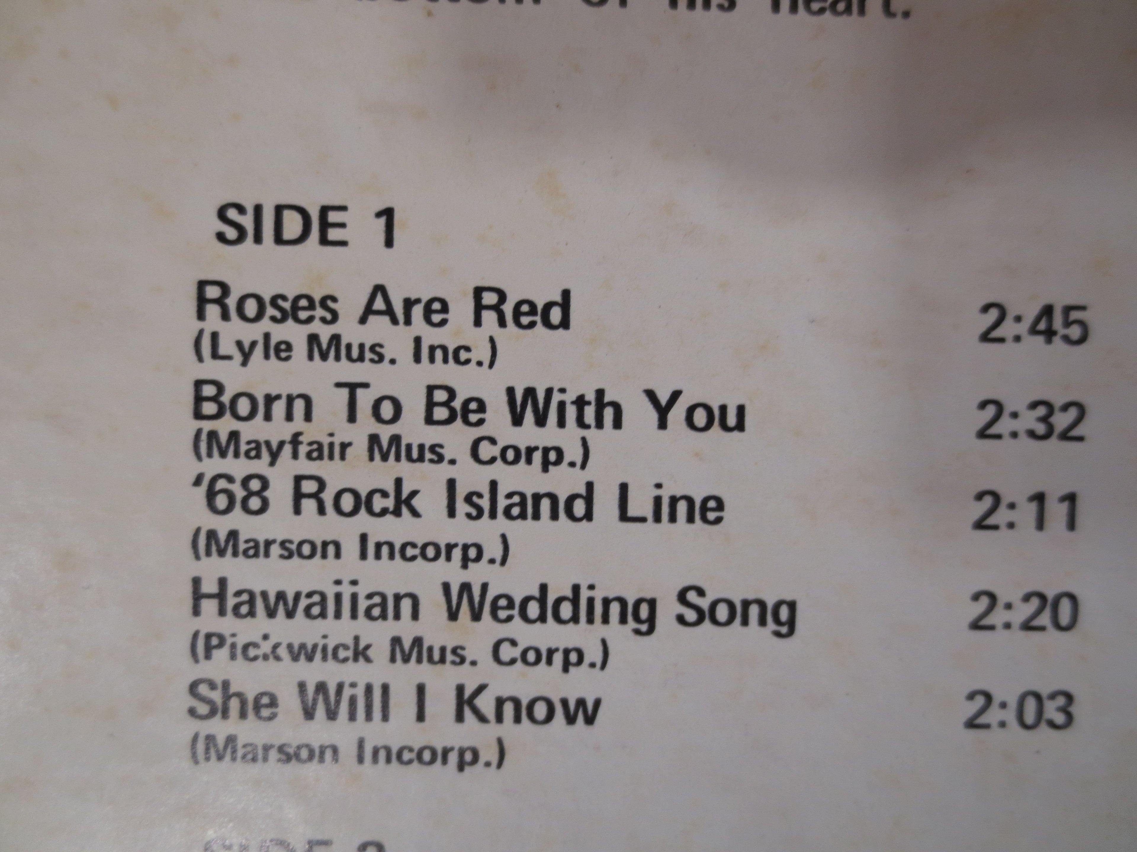Sonny James – Roses Are Red (1971) Vinyl LP