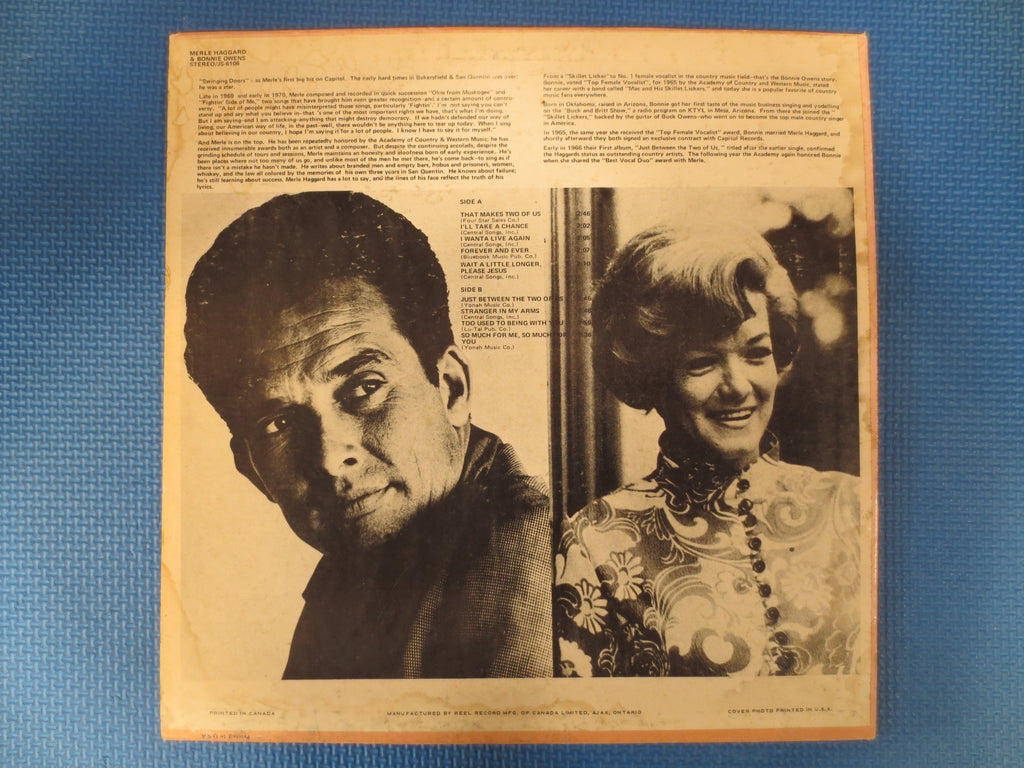 Merle Haggard & Bonnie Owens (1972) Vinyl LP