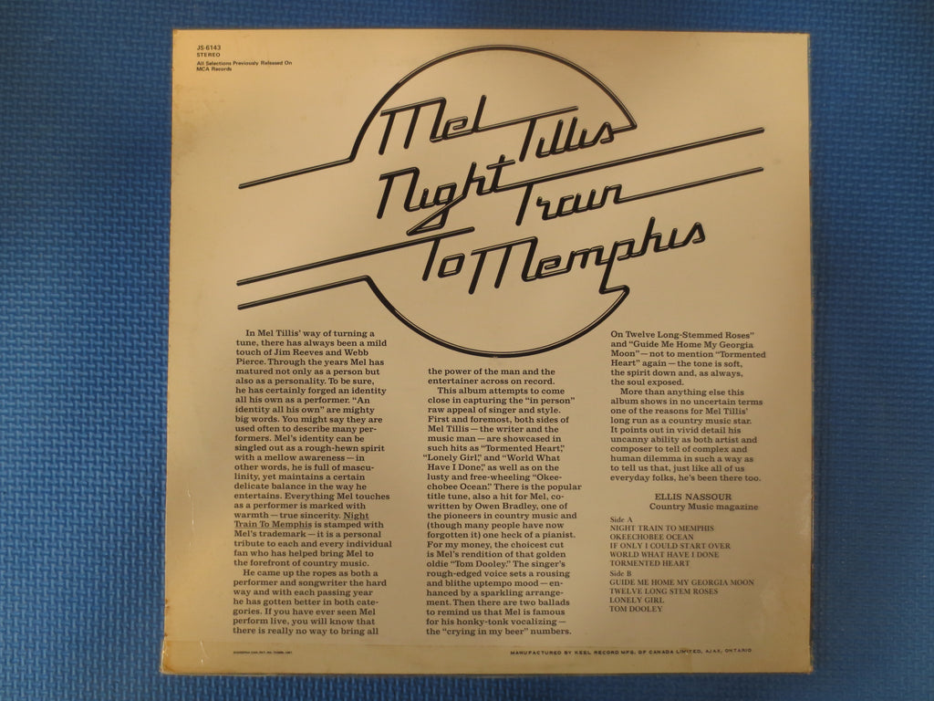 Mel Tillis – Night Train to Nashville (1967) Vinyl LP