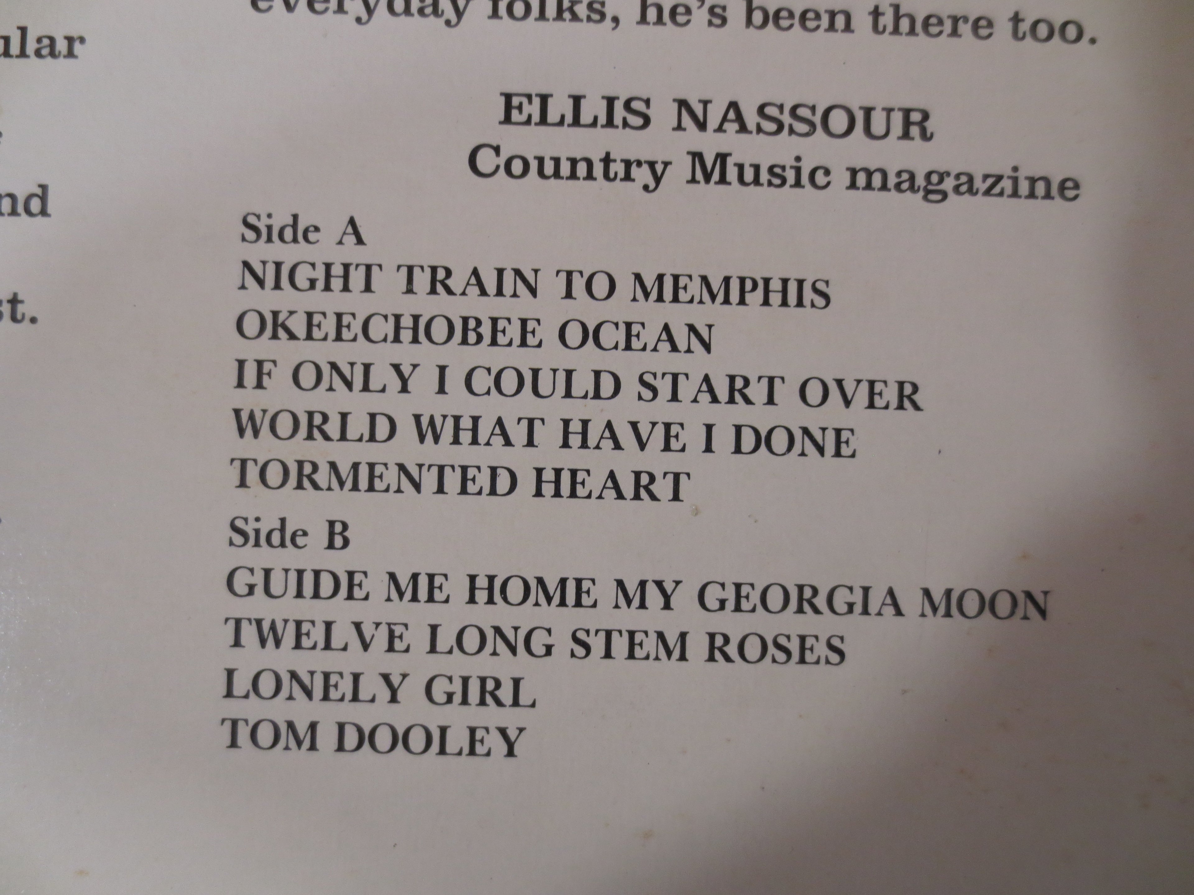Mel Tillis – Night Train to Nashville (1967) Vinyl LP