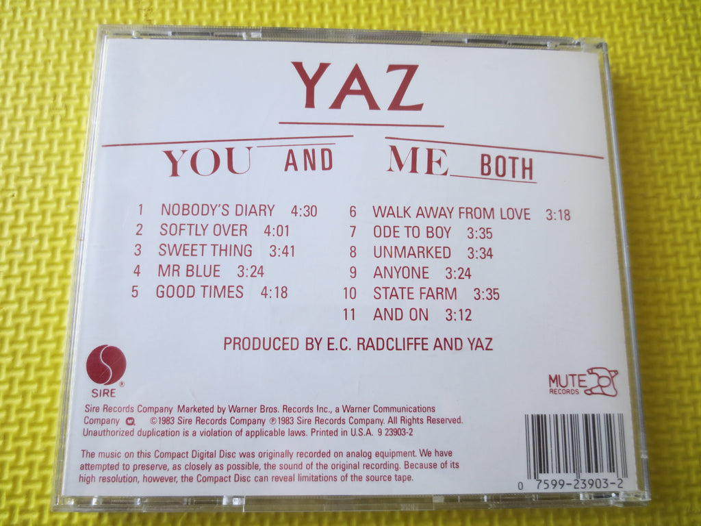 Yaz – You and Me Both (1987) CD